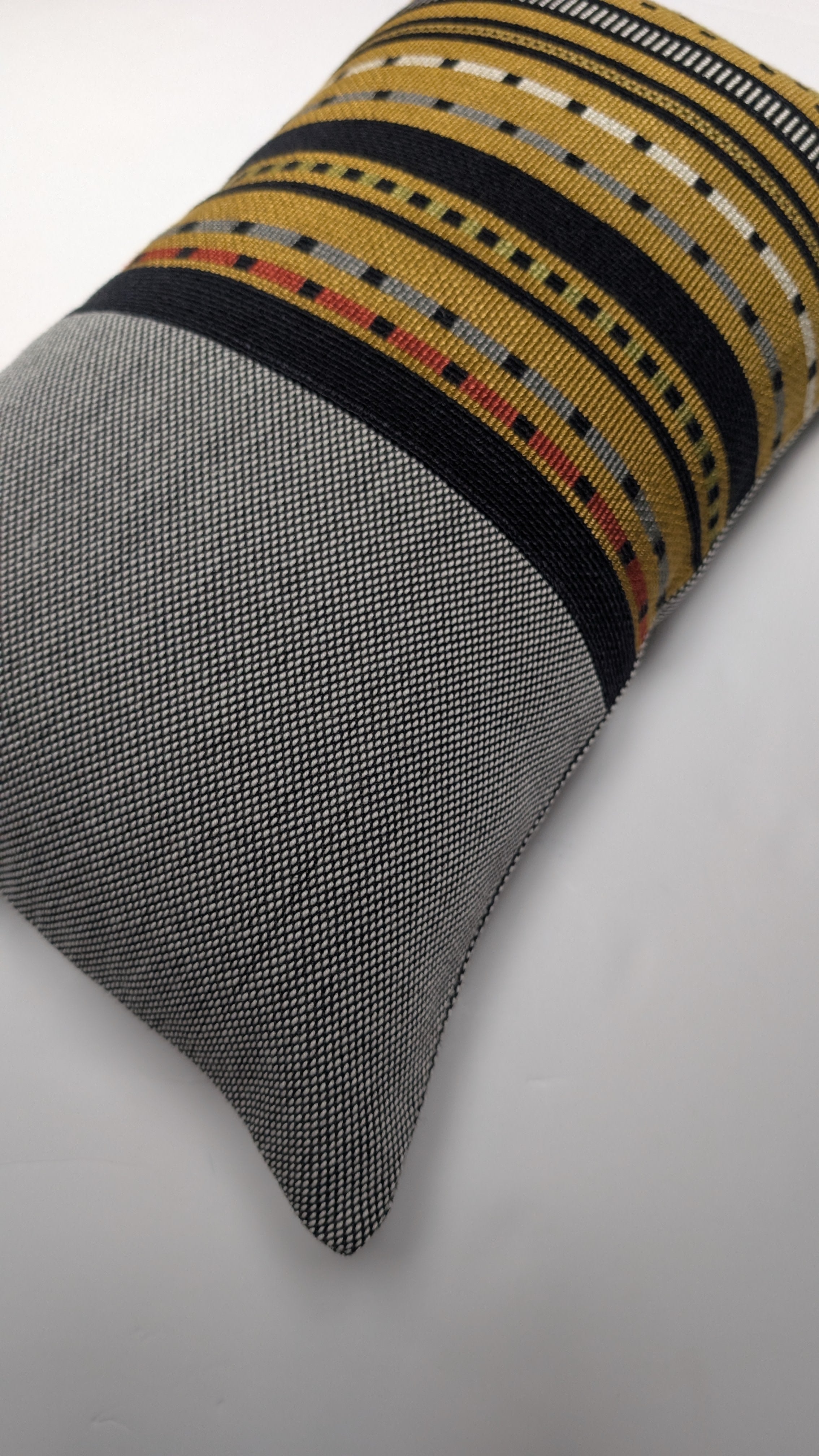 Maharam Paul Smith Point Gold and Black Decorative Throw Pillow - Luxury Home Decor for Living Room, Bedroom & Sofa