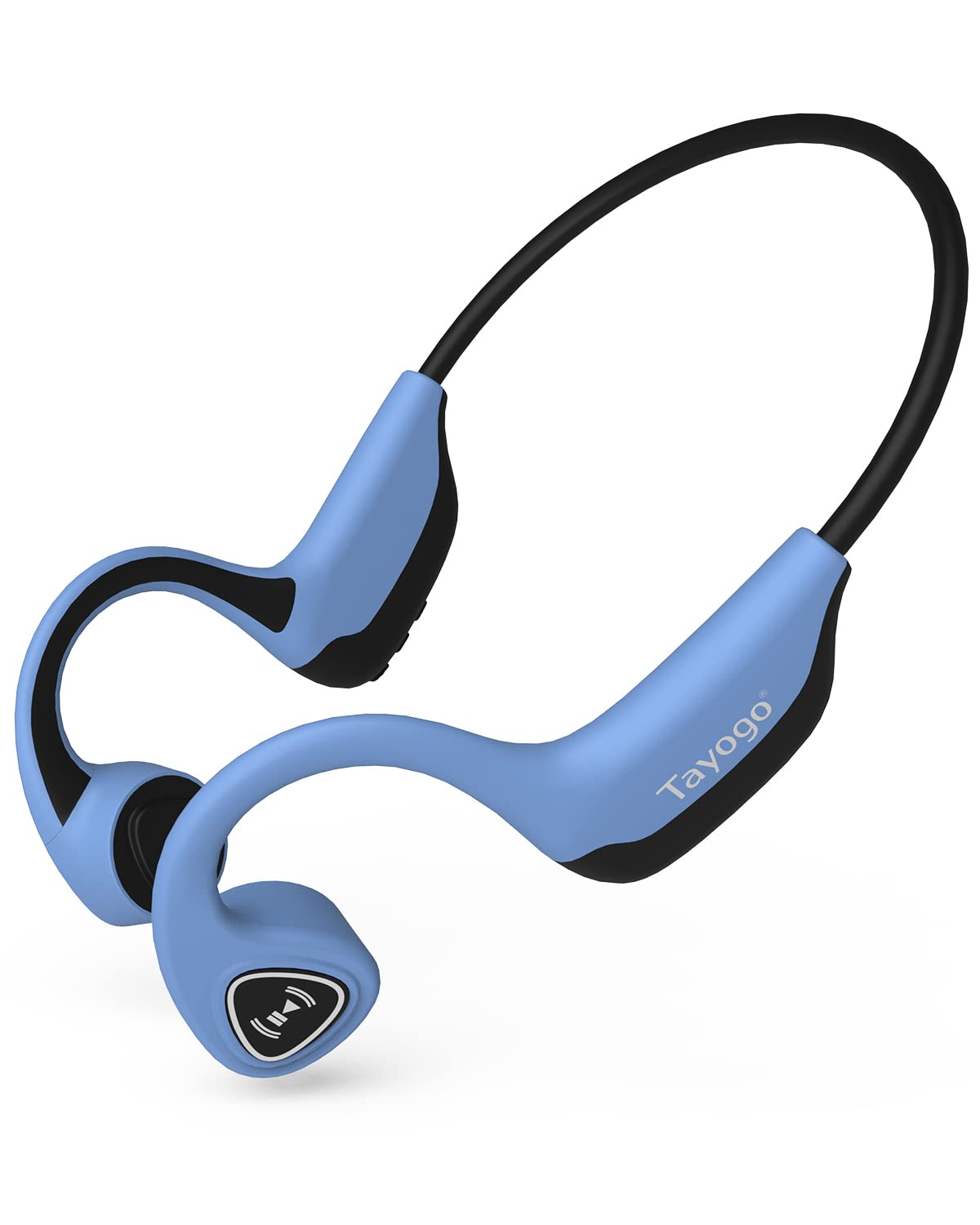 Tayogo Bone Conduction Headphones - Open-Ear Wireless Bluetooth 5.0 Headset for Running, Walking, Fitness & Outdoor Activities - Sweatproof Sport Headphones (Blue) - Perfect for Jogging, Cycling & Gym Workouts