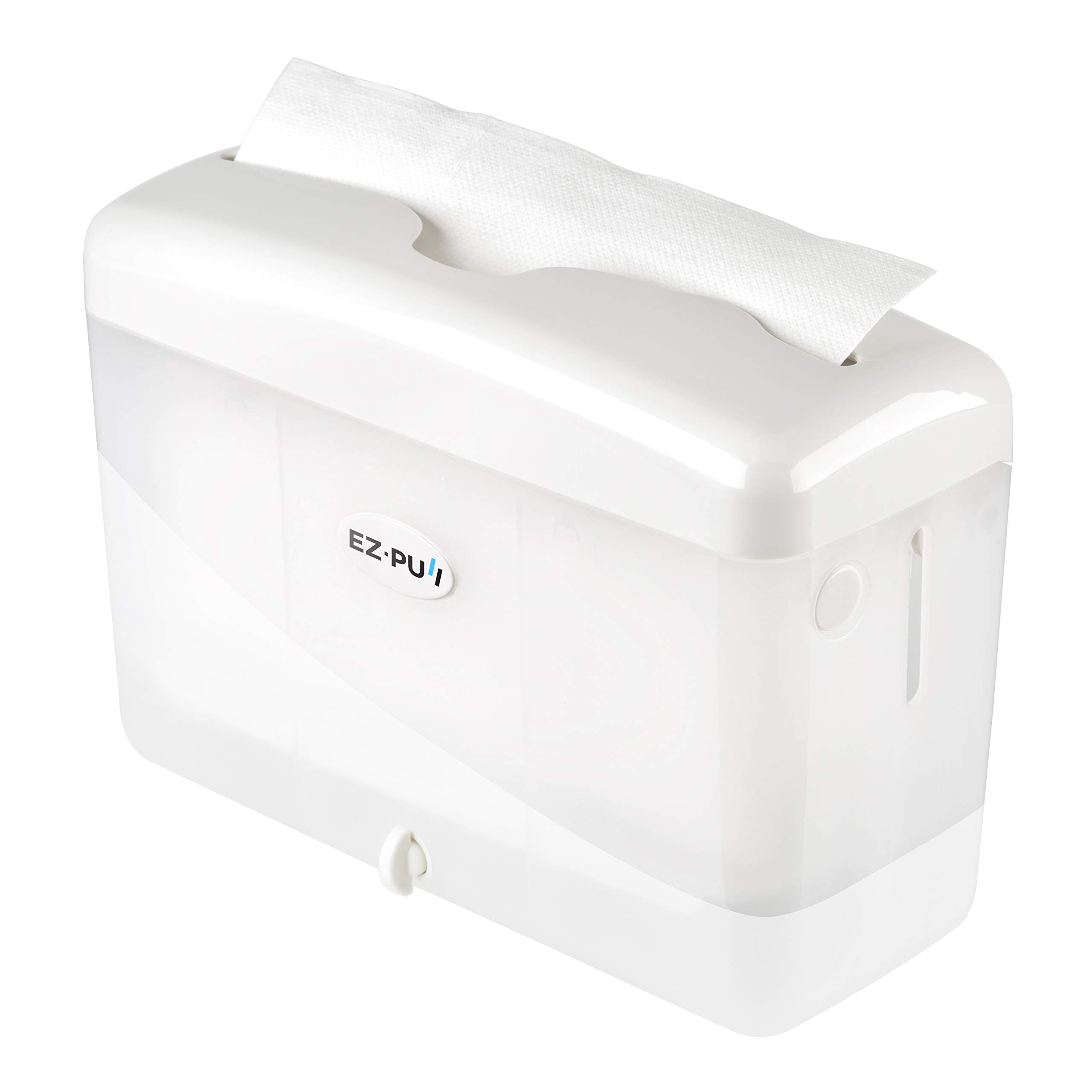 EZbrnd SlimFold Hand Towel Dispenser - White Countertop Paper Towel Holder for Kitchen, Bathroom, Office, RV & Airbnb - Space Saving Guest Towel Solution for Small Spaces & Travel Use