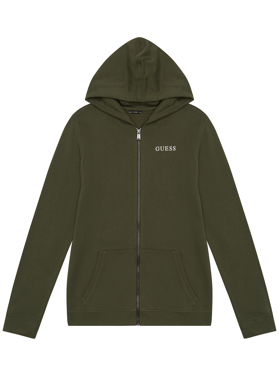 Green Hooded Jacket for Men & Women - Sizes 7 to 16 - Lightweight Waterproof Outdoor Windbreaker for Hiking, Camping & Casual Wear