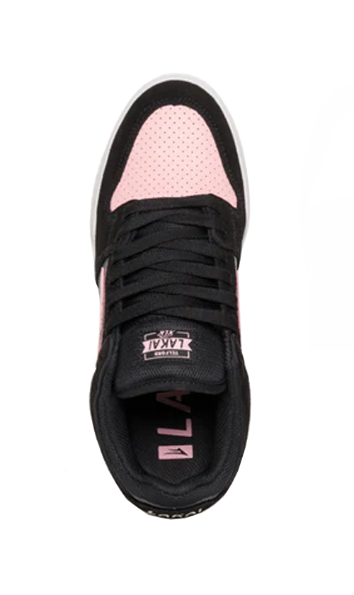 Lakai Telford Low Suede Men's Skate Shoes - Black/Pink - Comfortable & Durable Sneakers for Streetwear & Skateboarding