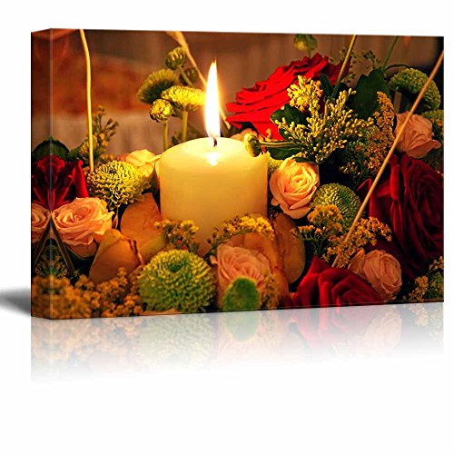 Candle and Flowers