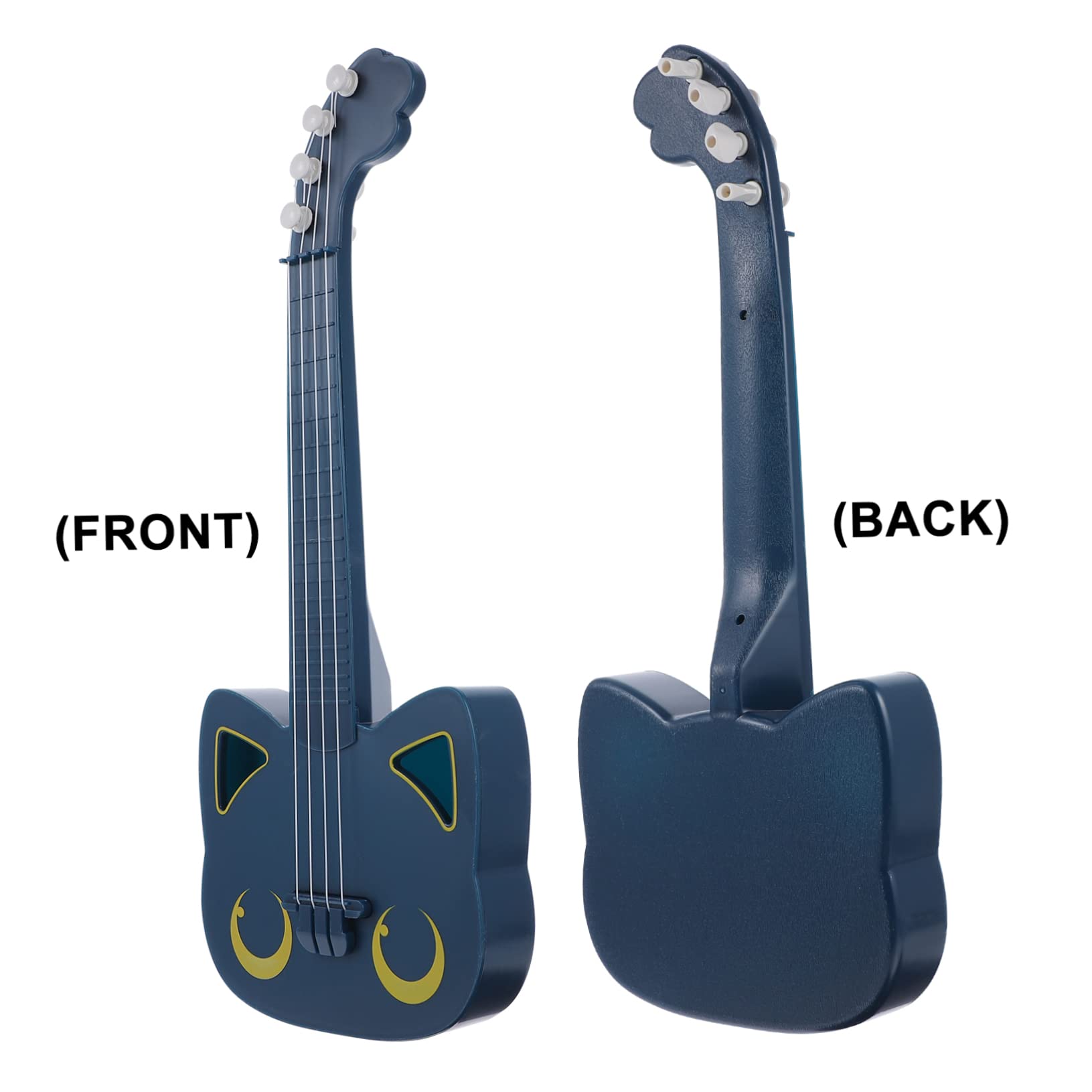 DIKACA Mini Ukulele Toy Guitar for Kids - Blue Plastic Portable Instrument for Play & Learning