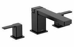 90 Degree 3 Hole Roman Tub Faucet Trim in Matte Black - TS913BL by Moen - Perfect for Bathroom Renovation and Luxury Spa Experience