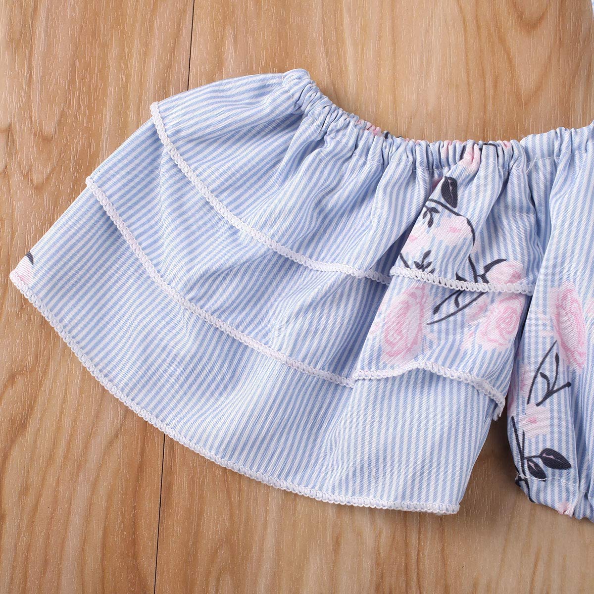 Boho Sunflower Crop Top & Distressed Denim Shorts Set for Toddler Girls - Summer Outfit for Playdates, Beach Trips & Outdoor Adventures
