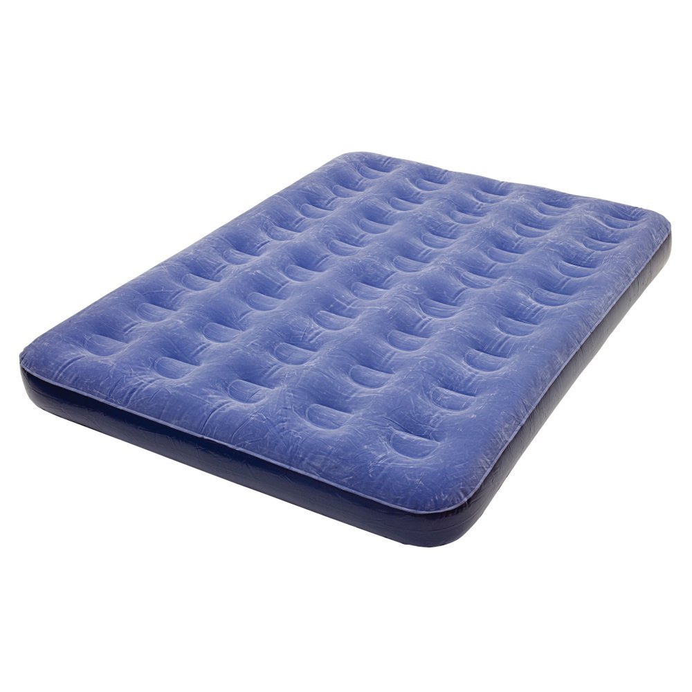 Pure Comfort Low-Profile Flocked Top Air Mattress Full Size - Perfect for Camping, Guest Beds & Home Use