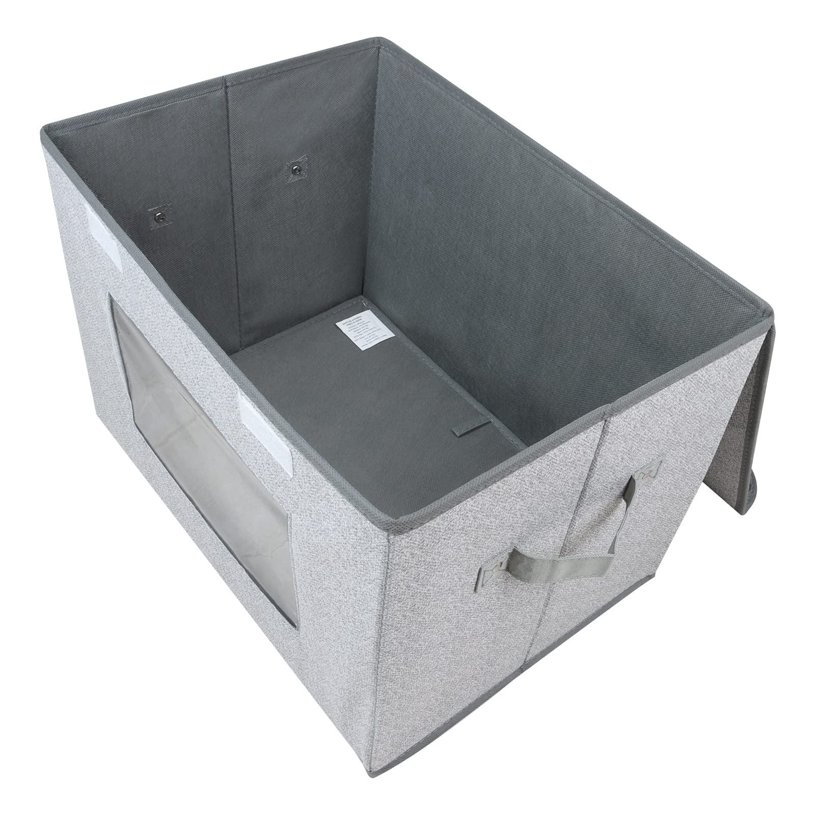 Univivi 2-Pack Large Fabric Collapsible Storage Bins with Lids - Foldable Closet Organizer Boxes for Bedroom, Home & Office (17x12x12 Inches, Gray) | Perfect for Clothes, Toys, Blankets & Seasonal Storage