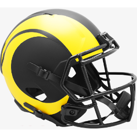 Los Angeles Rams Speed Replica Football Helmet - Black ECLIPSE - Official NFL Collectible for Fans, Home Decor & Game Day Display