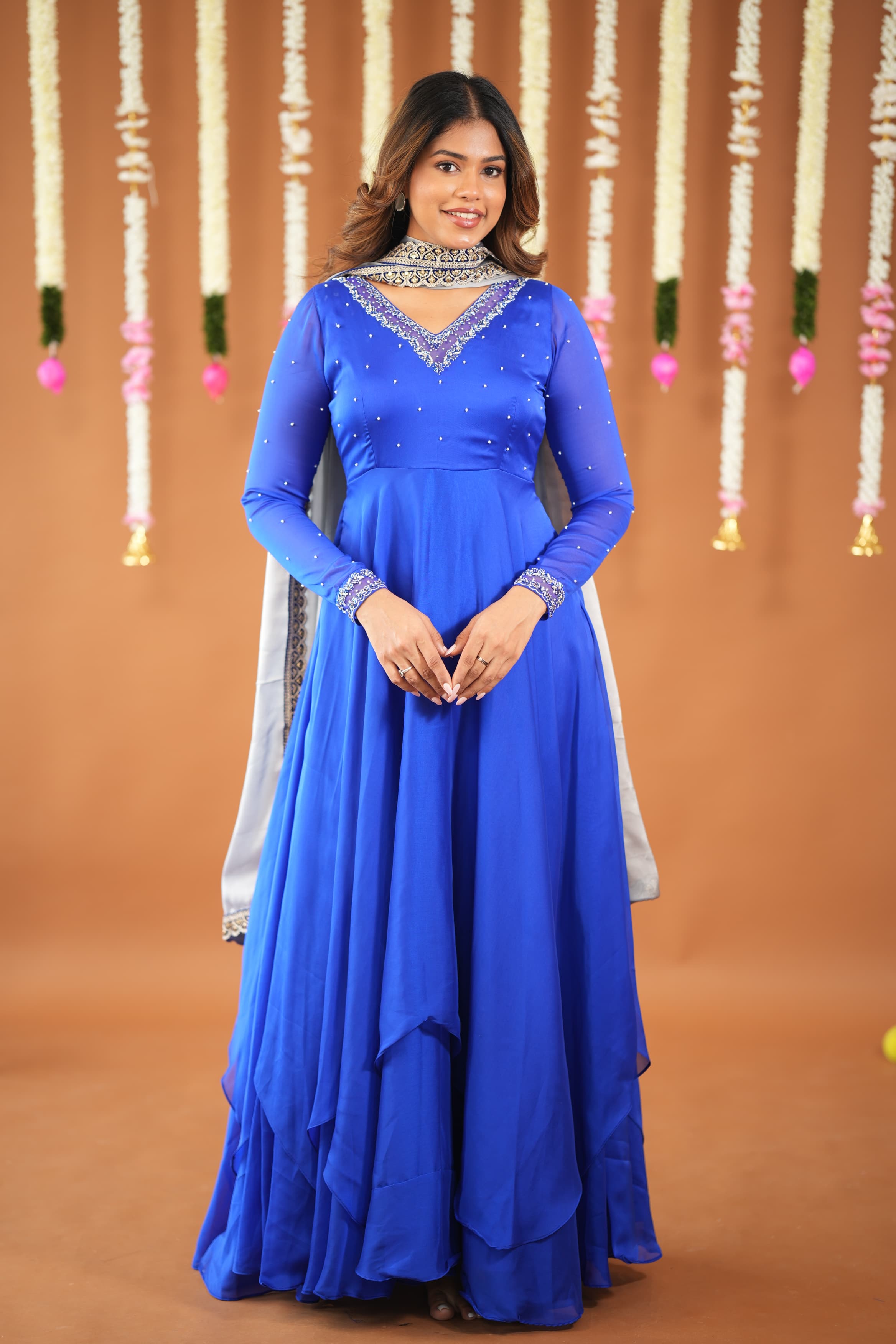 DD623 Sakshi Premium Double Layer Anarkali Kurti - Elegant Indian Ethnic Dress for Women | Perfect for Festivals, Weddings & Special Occasions
