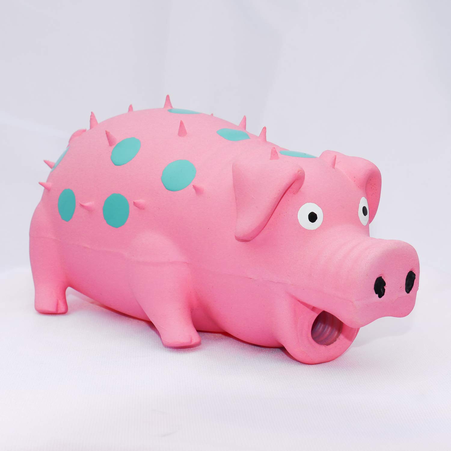 8-inch Latex Grunting Pig Squeaky Toy for Dogs - Realistic Oinking Sound, Chew-Resistant & Durable Pet Play Toy - Perfect for Fetch, Training & Interactive Playtime
