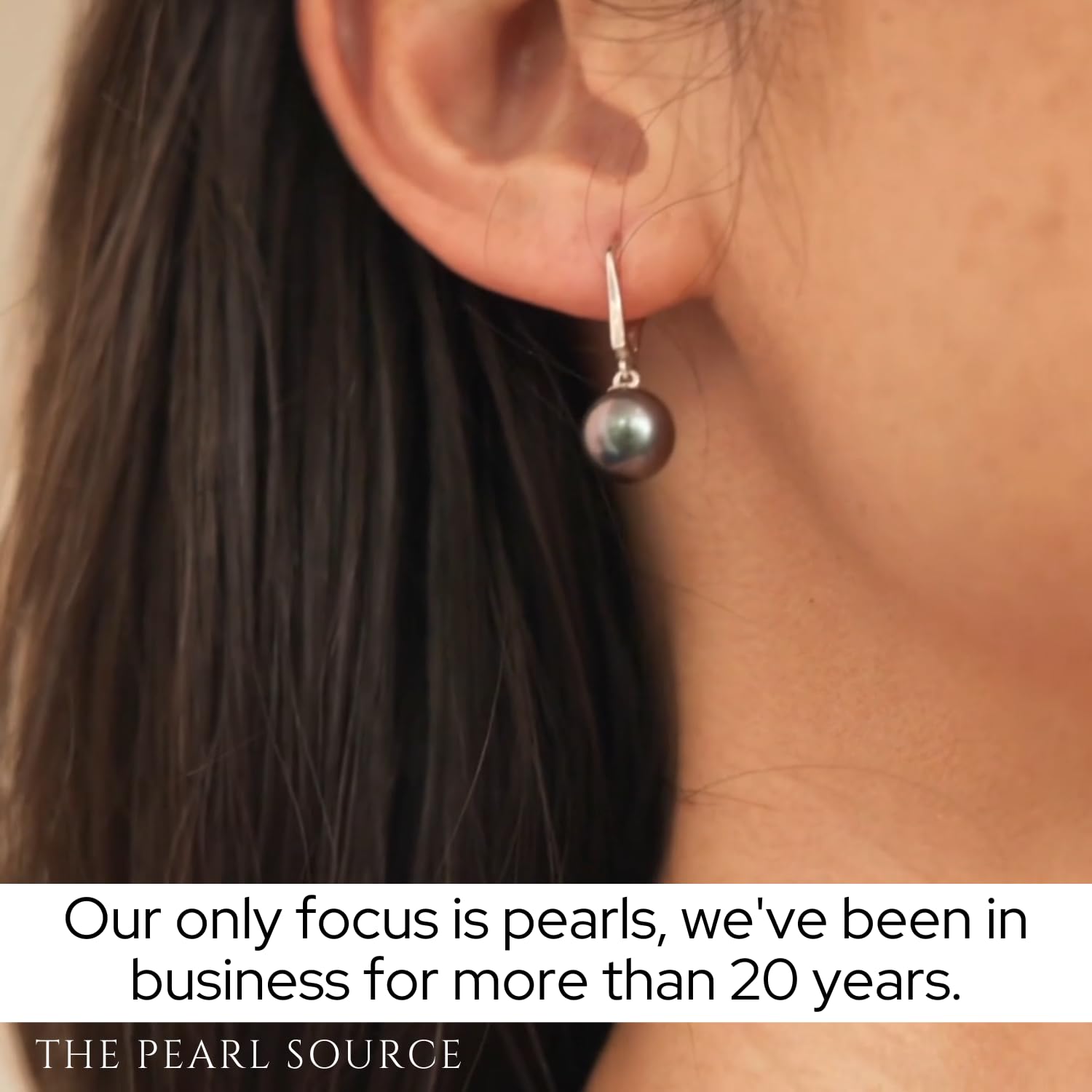 Drop Shape Black Tahitian South Sea Cultured Pearl Earrings for Women - Elegant Pearl Jewelry for Parties, Weddings & Special Occasions