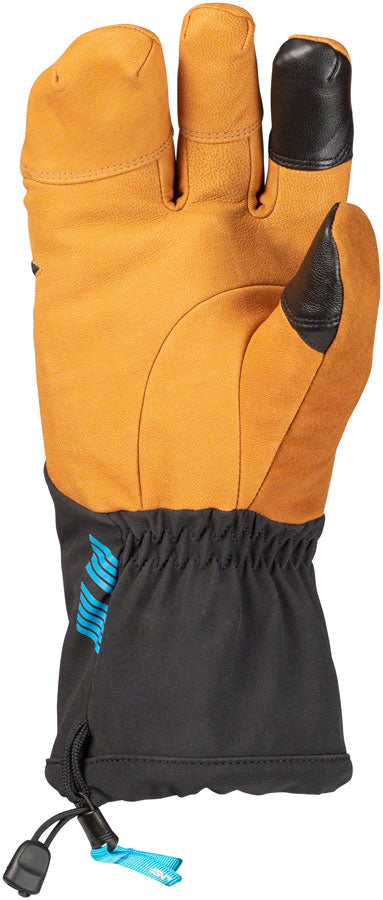 45NRTH 2022 Sturmfist 4 LTR Leather Gloves - Tan/Black, Lobster Style, X Large - Winter Cycling, Snowmobiling & Cold Weather Motorcycle Riding Gloves