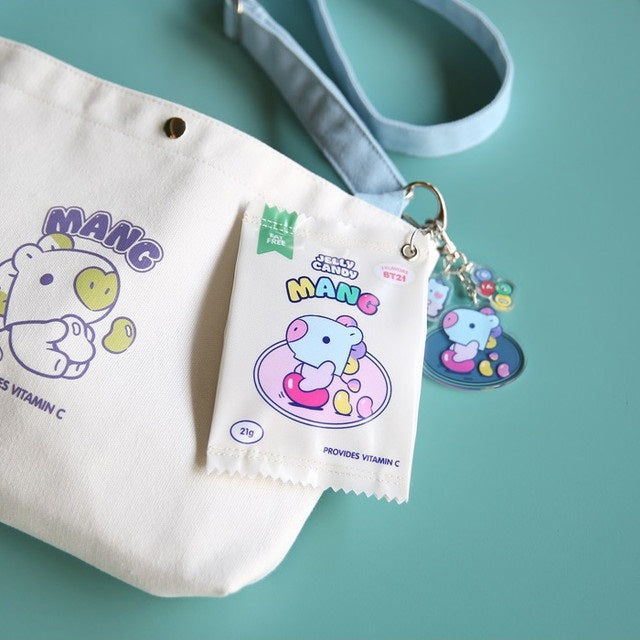 BT21 Koya Jelly Candy Zipper Pouch Small Cute Character Pencil Case for School, Office & Travel Accessories - Perfect for Pens, Cosmetics & Small Items Storage
