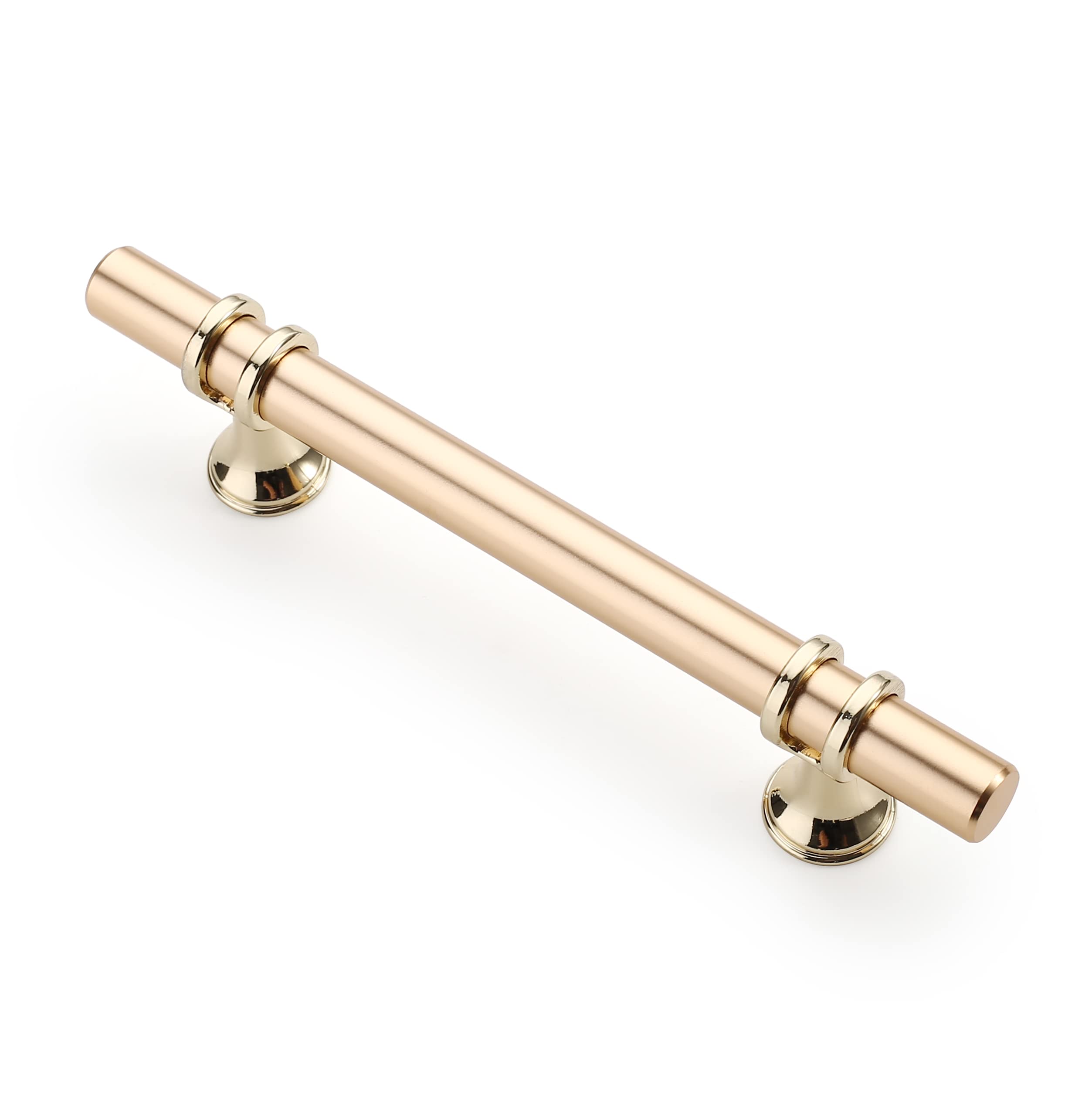 Asidrama 10 Pack 4 Inch (102mm) Brushed Brass Cabinet Handles - Gold Kitchen Drawer Pulls, Dresser & Cupboard Hardware for Modern Home Decor | Perfect for Kitchen Renovation, Bathroom Cabinets & Furniture Upgrades