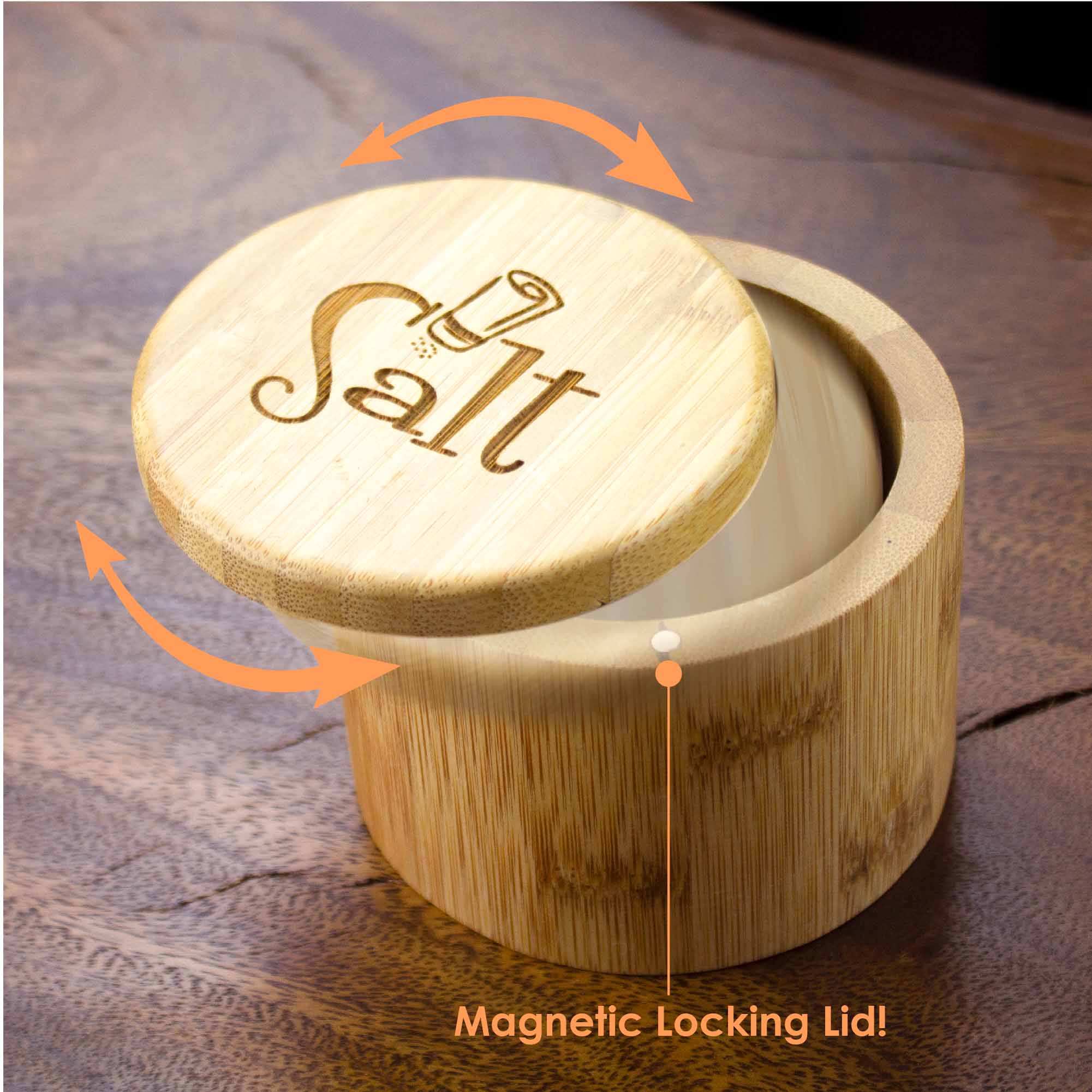 Engraved Salt Shaker with Lid - 6 Oz Salt Cellar for Kitchen, Dining Table & Gift Giving - Premium Stainless Steel Spice Dispenser for Home & Restaurant Use