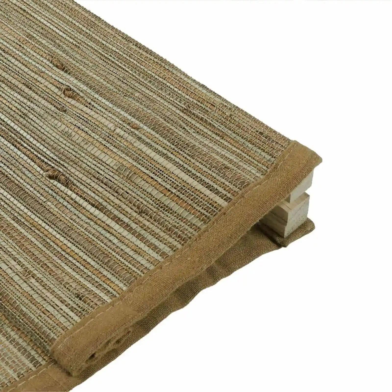 Rae Natural Ramie Bamboo Woven Shades - Series P | Eco-Friendly Window Coverings for Living Room, Bedroom & Patio | Light Filtering & UV Protection