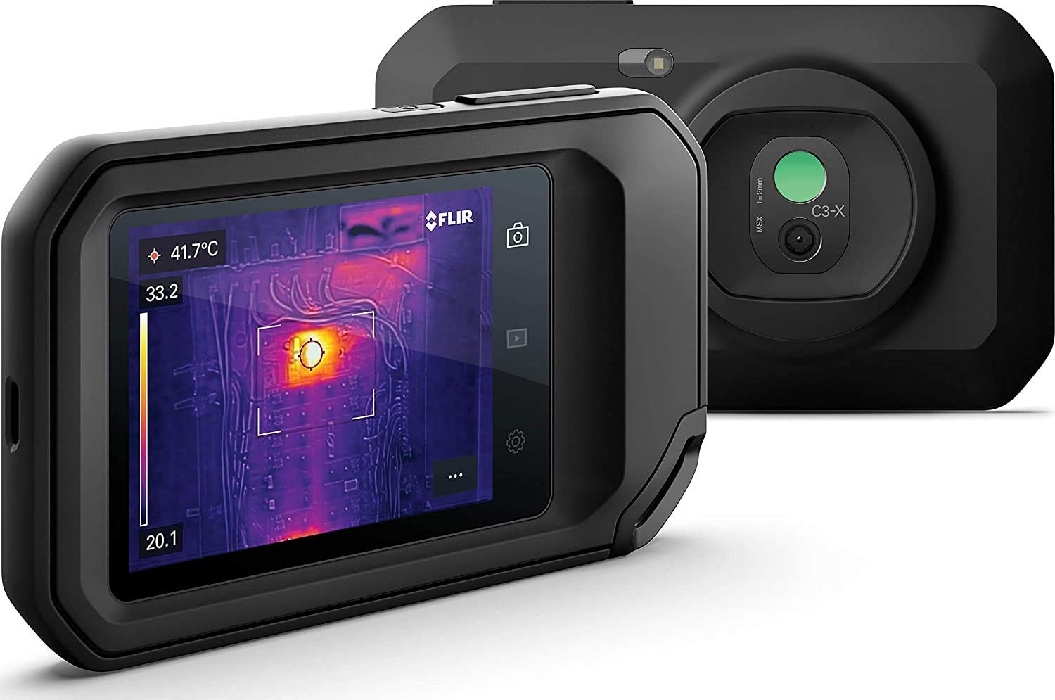 FLIR C3-X Compact Thermal Imaging Camera with WiFi - High Resolution Infrared Imager for Home Inspection, Electrical & HVAC - Energizer AA Batteries 24 Pack (Alkaline Double A Batteries) - Perfect for Professionals & DIY Projects