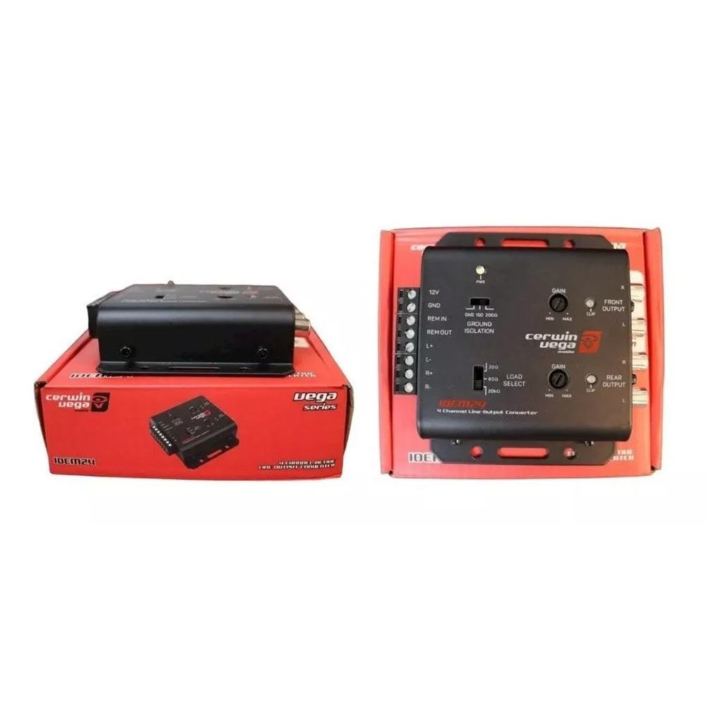 Cerwin Vega IOEM24 4 Channel High Power Line Output Converter for Car Audio Systems - Perfect for Amplifier Installation & Speaker Upgrades