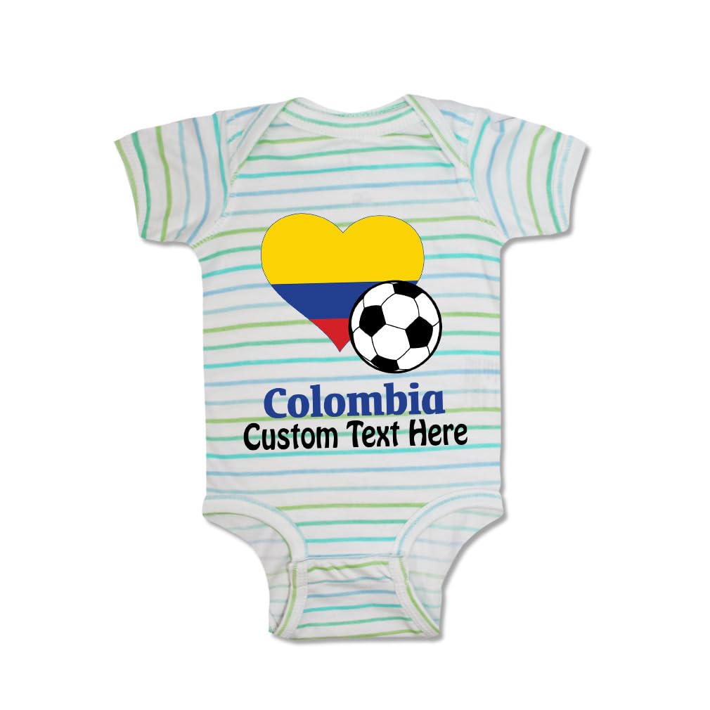 Cute Colombia Soccer Baby Bodysuit - Soft Cotton for Boys & Girls - Perfect for Match Days