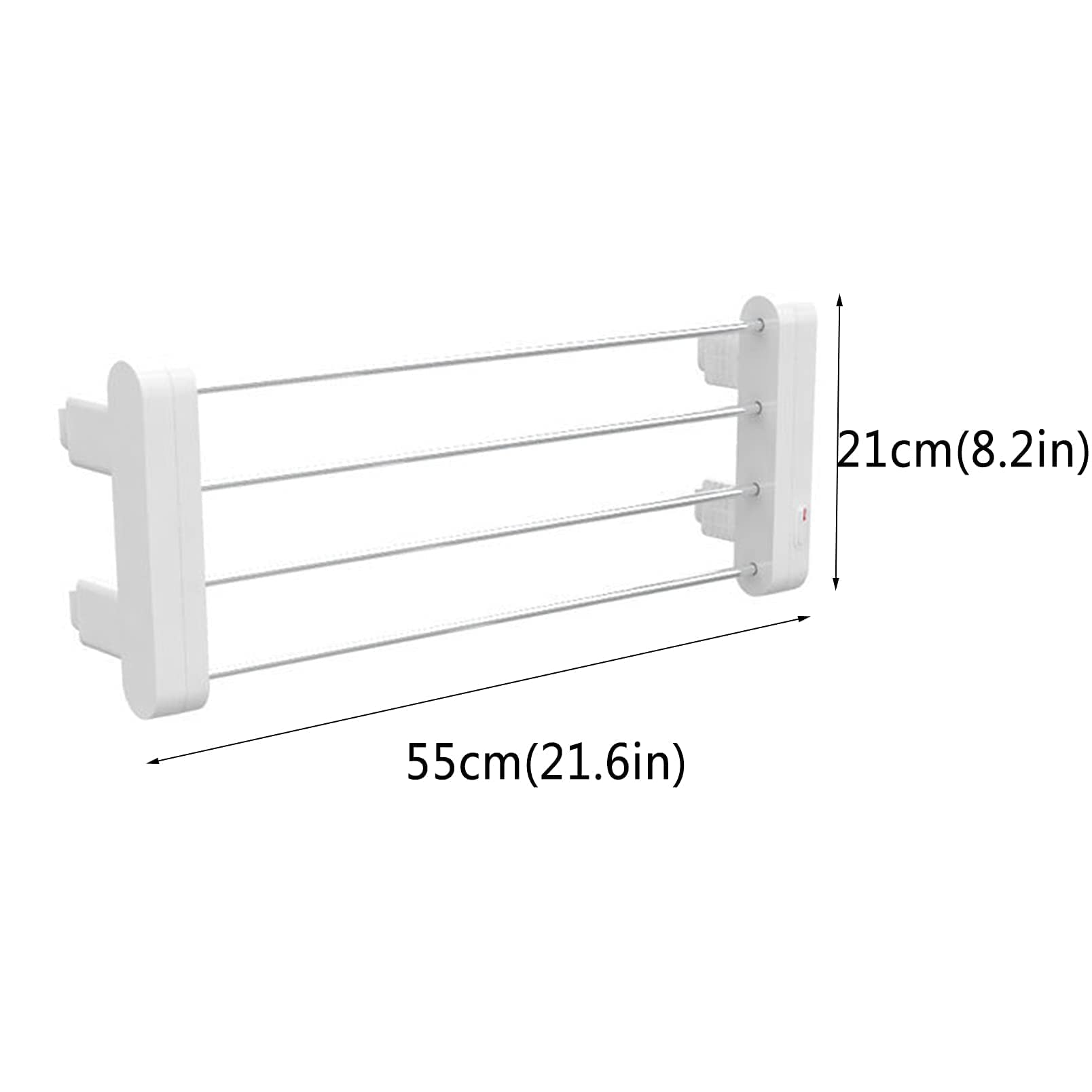 Premium Electric Towel Warmer for Bathroom - Wall Mounted Foldable Heated Drying Rack with Built-in Timer, 4 Aluminum Bars, 90° Adjustable (21.6x8.2in) - Perfect for Spa, Luxury Hotels & Cozy Home Bathrooms
