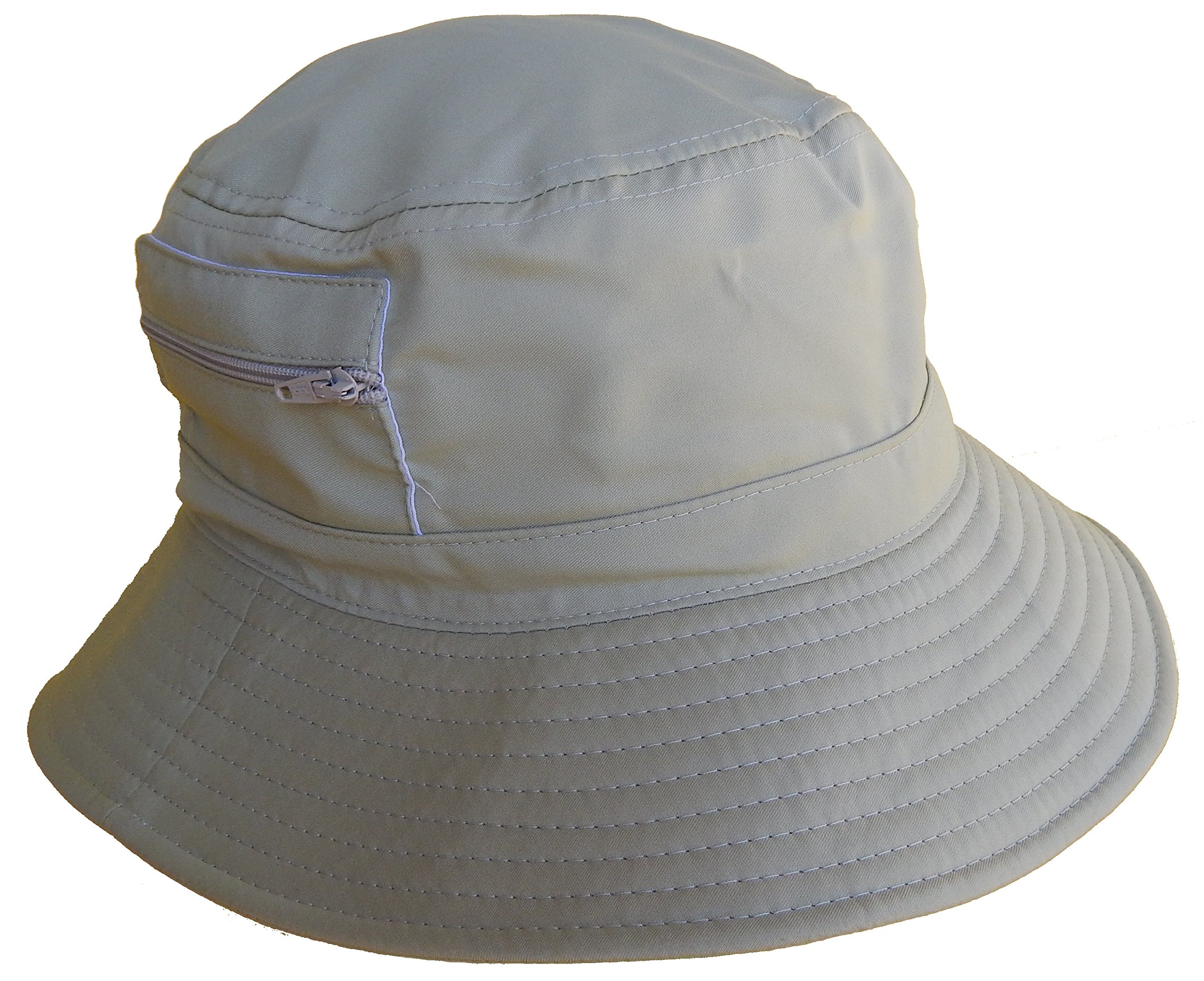 Cushees.com™ Bucket Hat with Zipper Side Pockets - Style 274 - Lightweight Sun Protection for Outdoor Activities, Hiking, and Beach Vacations