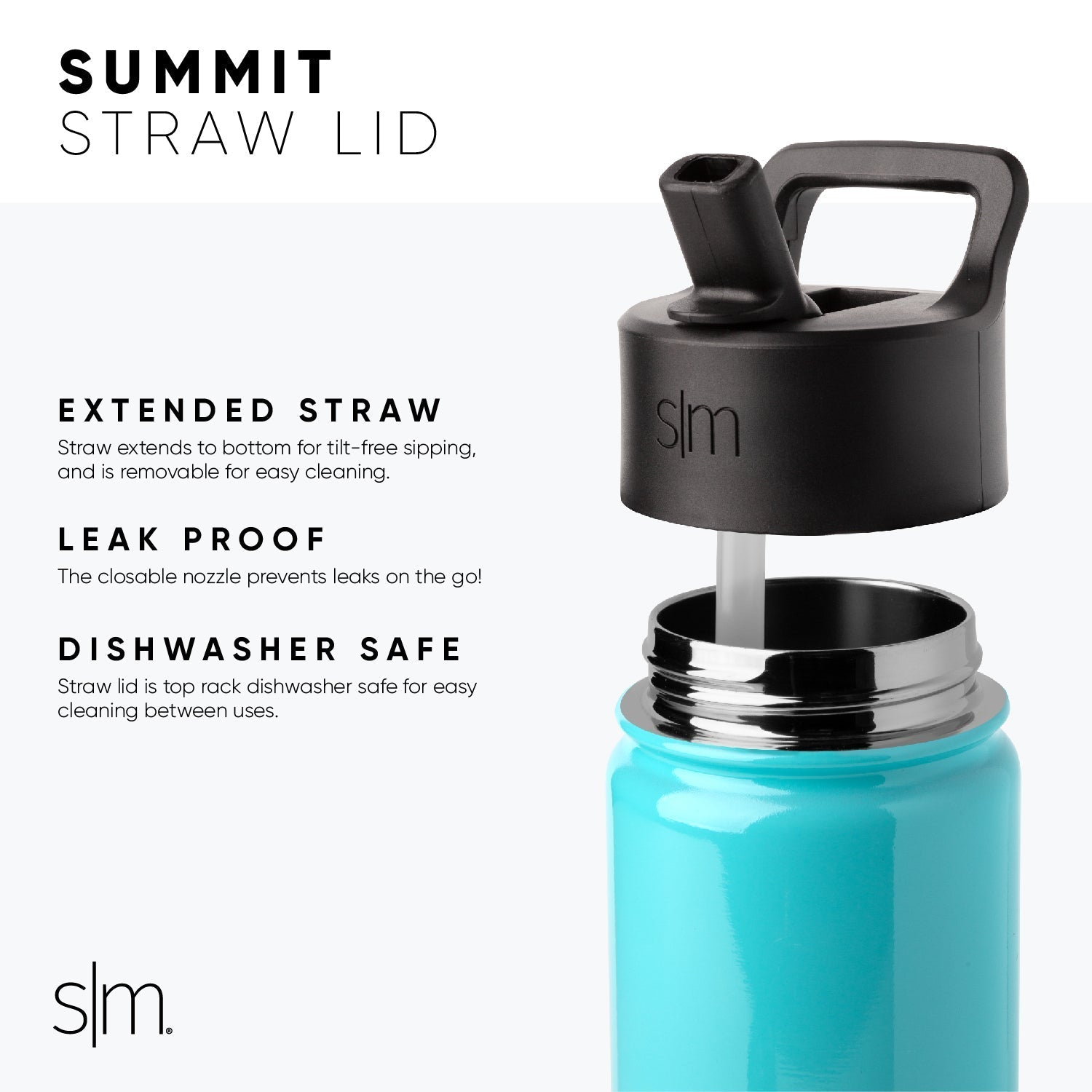 Summit Kids Water Bottle with Straw Lid - BPA Free, Leak Proof, Insulated Stainless Steel Bottle for School, Sports & Outdoor Activities