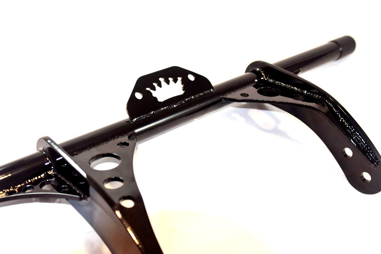 Bung King Front Crash Bar with Standard Side Plates for Harley Davidson Dyna 2006-2017 | Heavy Duty Motorcycle Protection for Off-Road & Urban Riding