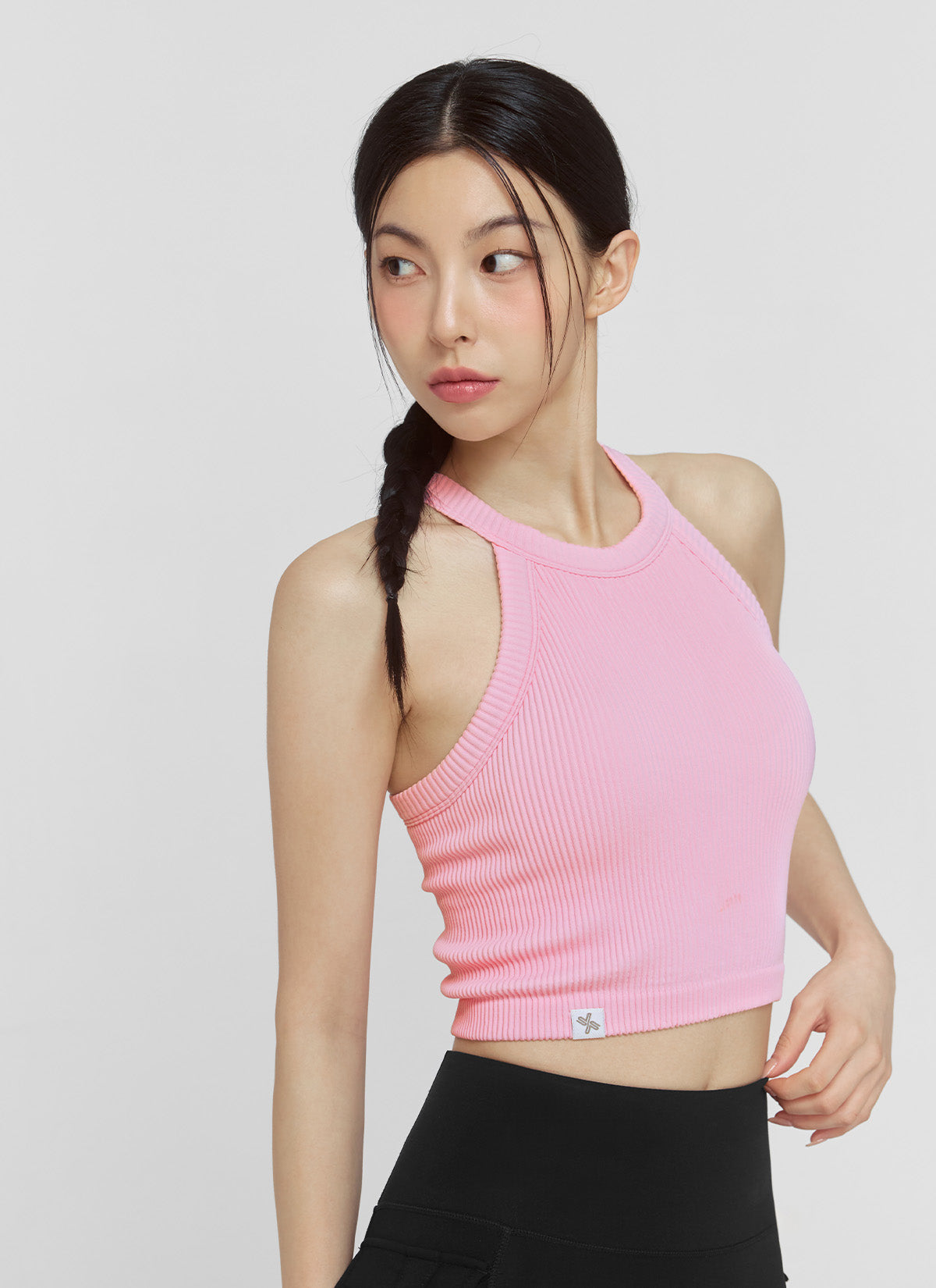 Stylish Ribbed Seamless Halter Neck Crop Top for Women | Trendy Summer Fashion | Perfect for Beach, Party & Casual Outfits