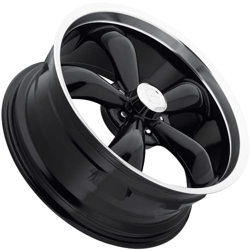Vision 142 Legend5 Custom Wheel - Gloss Black with Machined Lip 18x9.5 Inches, +12 Offset, 5x114.3 Bolt Pattern, 83mm Hub Bore - Perfect for Honda Accord, Toyota Camry & Nissan Altima - Upgrade Your Ride with Premium Alloy Wheels
