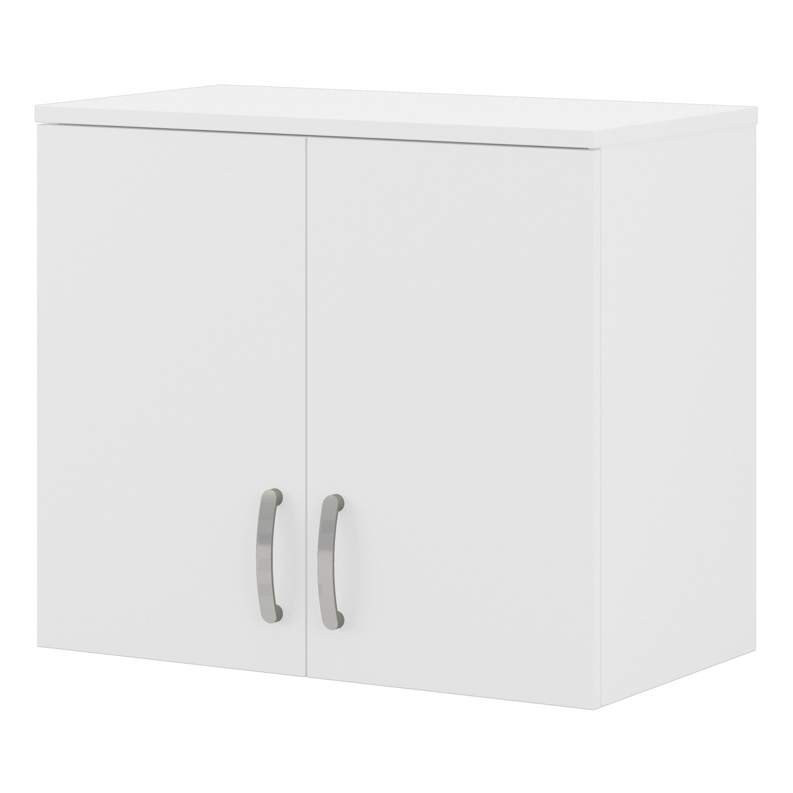 White Universal Closet Wall Cabinet with Doors & Shelves for Home Office Storage
