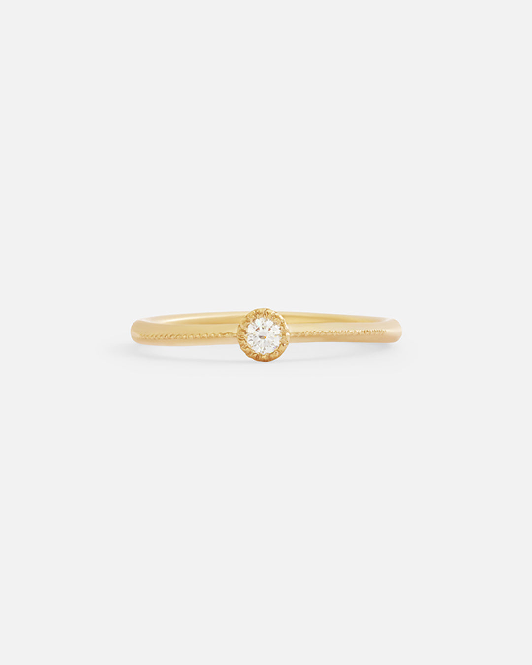 Melee Ball White Diamond Ring - Elegant Solitaire Engagement Wedding Band for Women - Perfect for Proposals, Anniversaries & Special Occasions