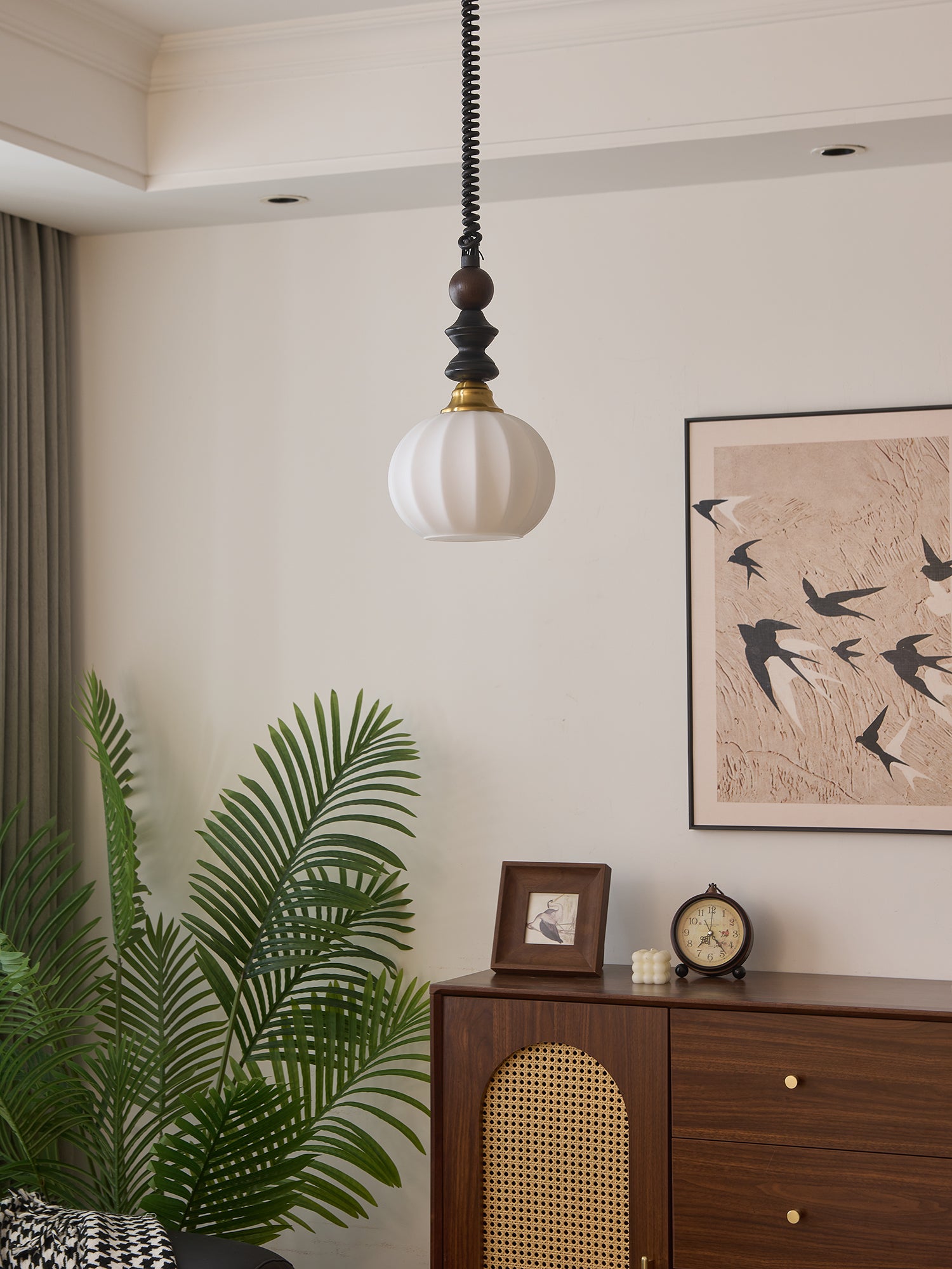 Halcyon Arch Pendant Light - Modern Glass Ceiling Lighting Fixture for Dining Room, Kitchen Island & Bedroom Decor