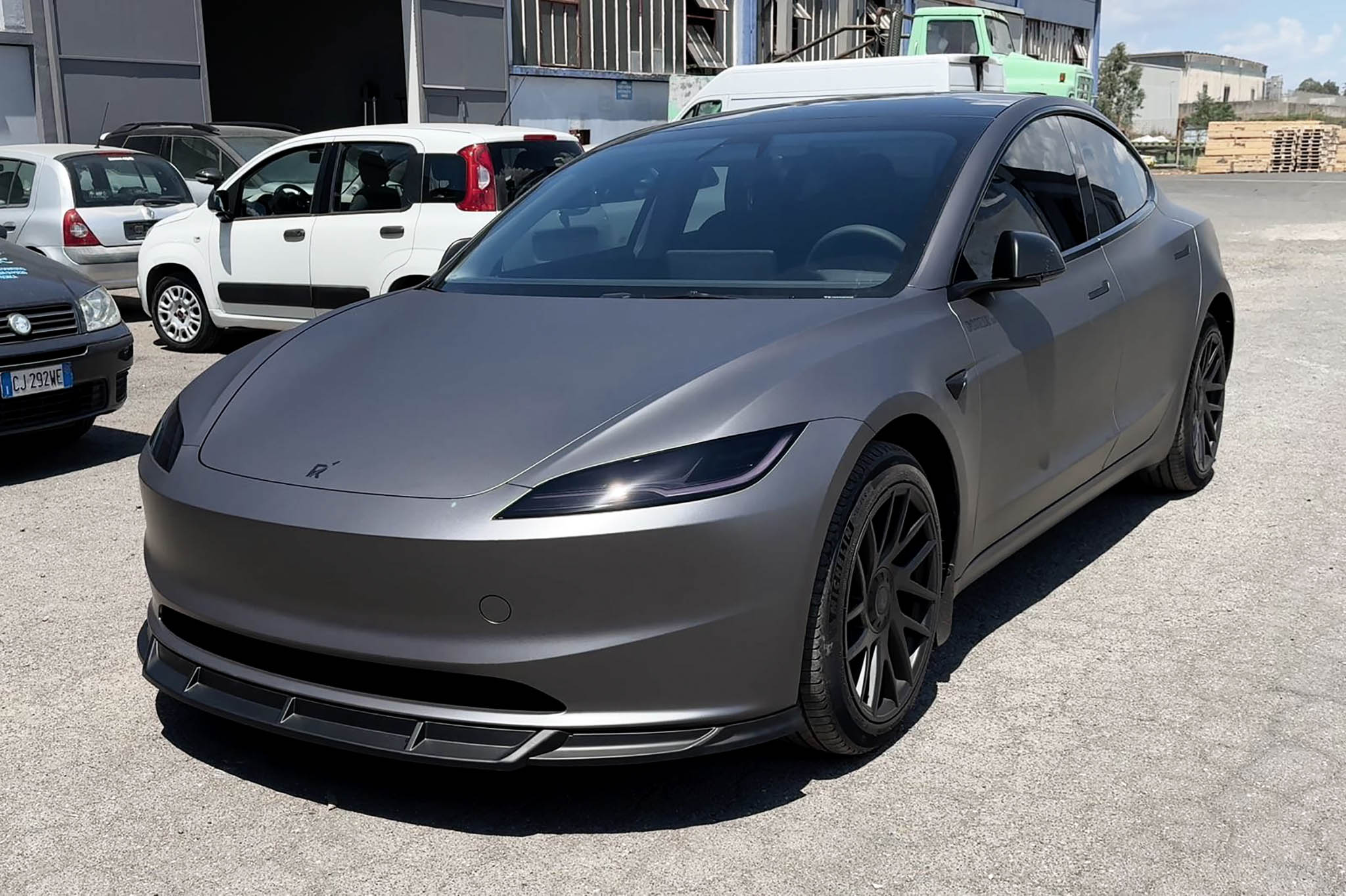 Premium Aero Front Lip Spoiler for Tesla 2024+ Model 3 Highland (3-Piece Set) - Enhance Style & Aerodynamics for Street & Track Performance