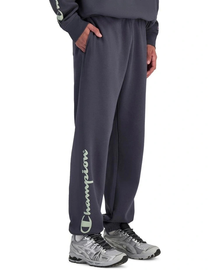 Champion Men's Legacy Stealth Graphite Grey Track Pants - Comfortable Athletic Joggers for Running, Gym & Casual Wear