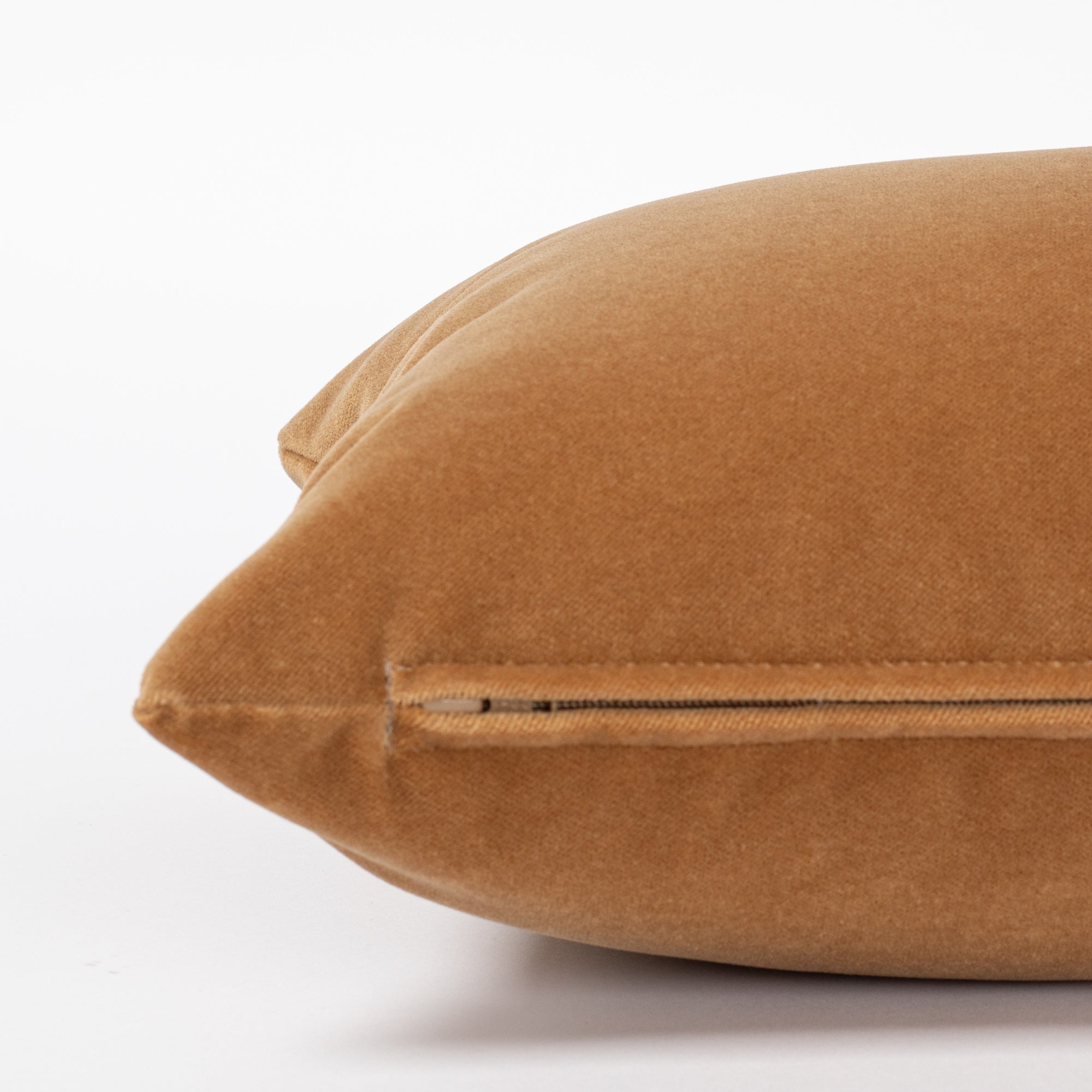Valentina Velvet 12x24 Lumbar Pillow in Nutmeg - Soft Decorative Cushion for Sofa, Bed & Home Decor