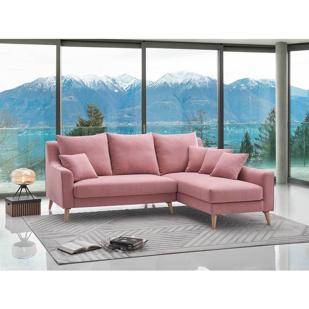 Julie L-Shaped Fabric Sofa - Pet Friendly Sectional Couch for Living Room, Family Room & Small Spaces - Comfortable Modern Furniture for Home & Apartment