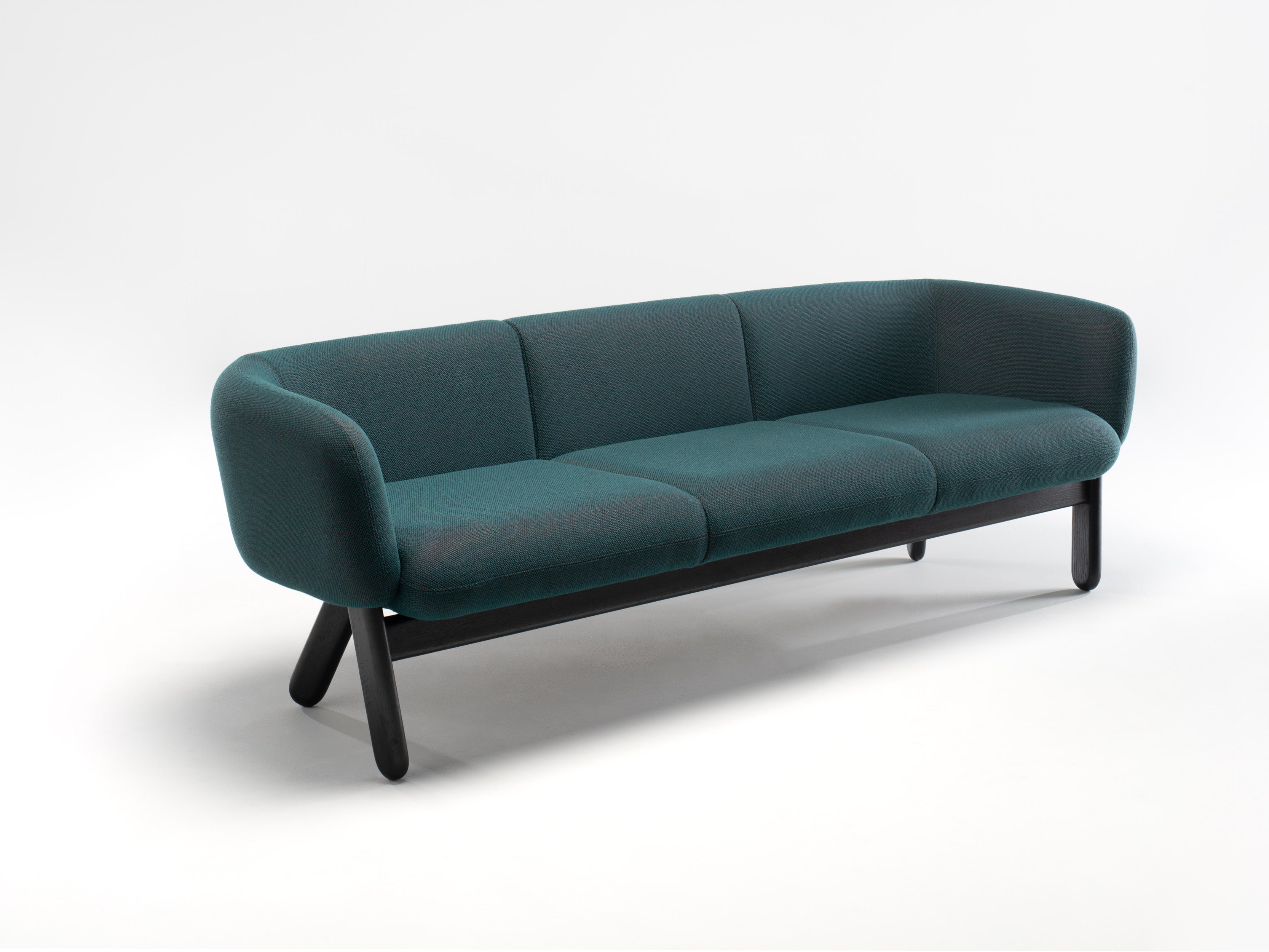 Modern Copal Sofa - Comfortable 3-Seater Fabric Couch for Living Room, Lounge & Office - Stylish Mid-Century Design with Soft Cushions - Perfect for Relaxing, Entertaining & Small Spaces