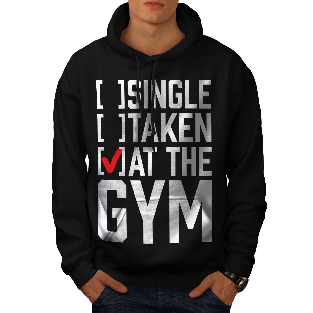 Wellcoda Men's Gym Hoodie - Lightweight Workout Hooded Sweatshirt for Running, Training & Casual Wear | Breathable Athletic Pullover for Fitness & Street Style