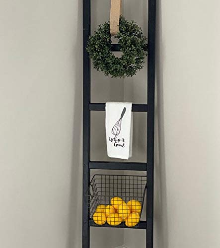 Blanket Ladder - Rustic Wooden Blanket Display Ladder for Home Decor - Perfect for Living Room, Bedroom, or Farmhouse Style