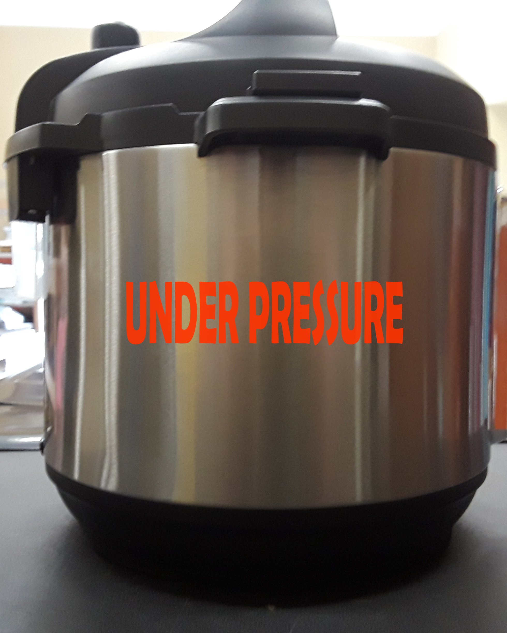 Orange 5 Inch Pressure Cooker Vinyl Decal Sticker - High Quality Waterproof Removable Sticker for Instant Pot & Kitchen Appliances - Perfect for Customizing Cookware, Laptops, and Water Bottles
