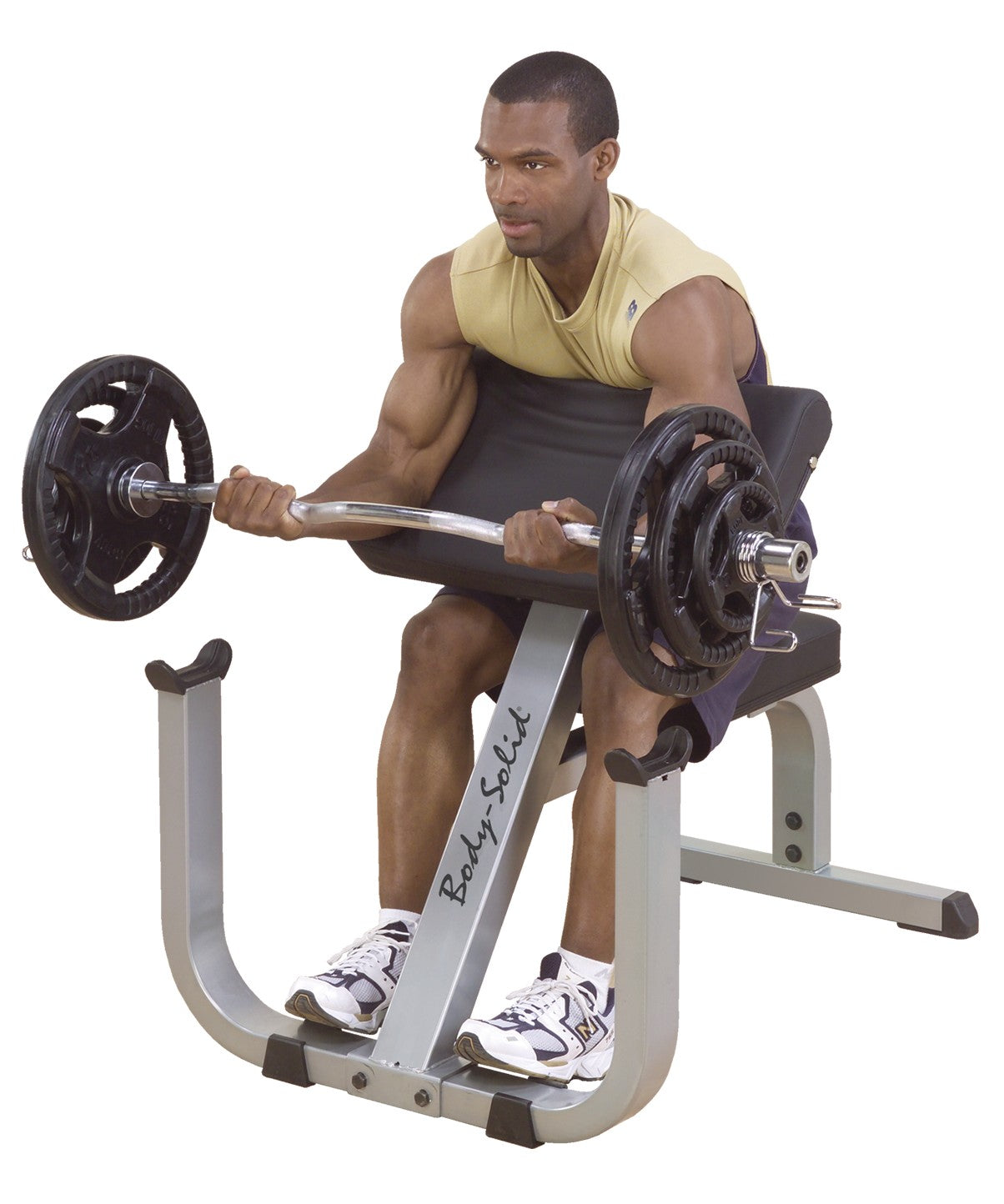 Premium Preacher Curl Bench for Home Gym - Adjustable Arm Pad & Comfortable Padding - Perfect for Bicep Workouts & Strength Training