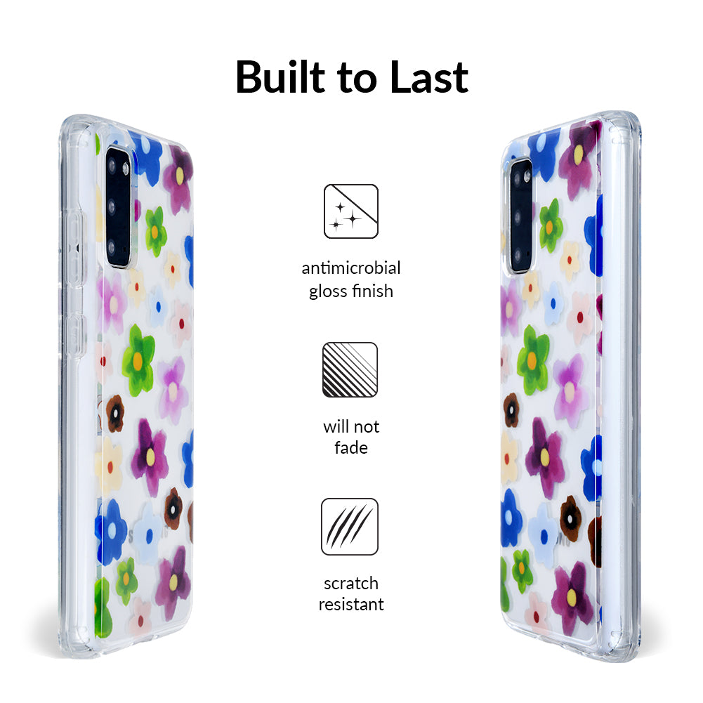 Flower Power Samsung Galaxy Phone Case - Protective Cover for Samsung Galaxy S21/S20/S10 - Stylish Floral Design for Women & Girls - Perfect for Everyday Use, Work & Travel