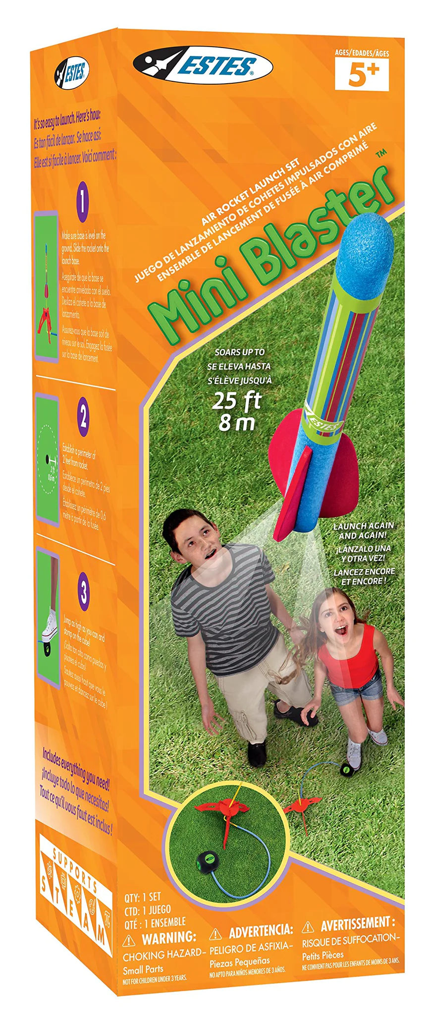 Estes Mini Blaster Air Rocket Launch Set - STEM Toy for Kids Outdoor Fun, Science Learning & Backyard Games | Perfect for Birthday Gifts, School Projects & Family Activities