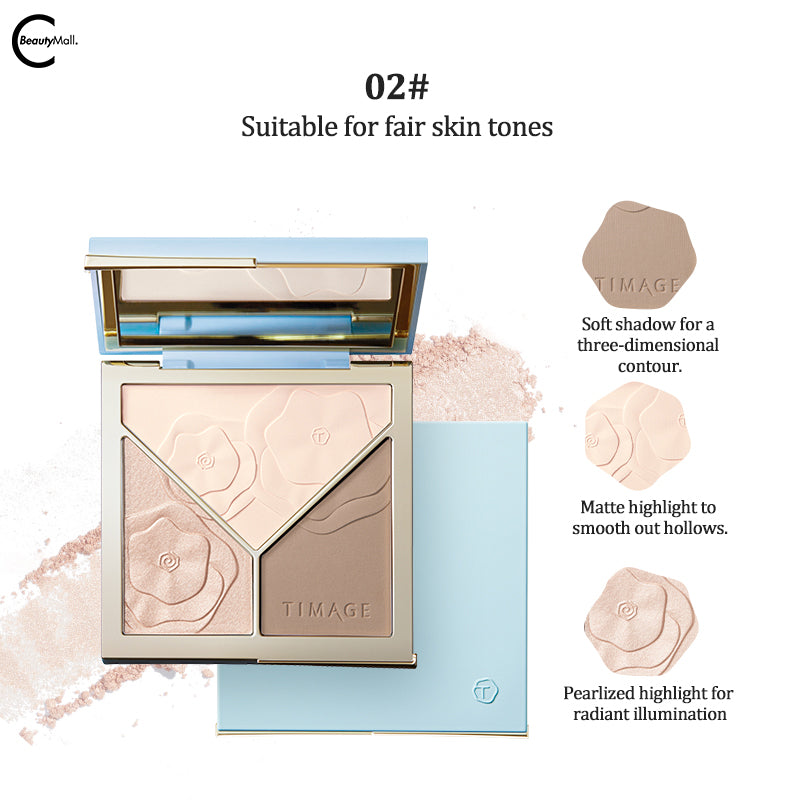 TIMAGE 3 Color Cream Contour Concealer Palette - Face Makeup Kit for Highlighting & Contouring - Perfect for Everyday Use, Photo Shoots & Special Occasions