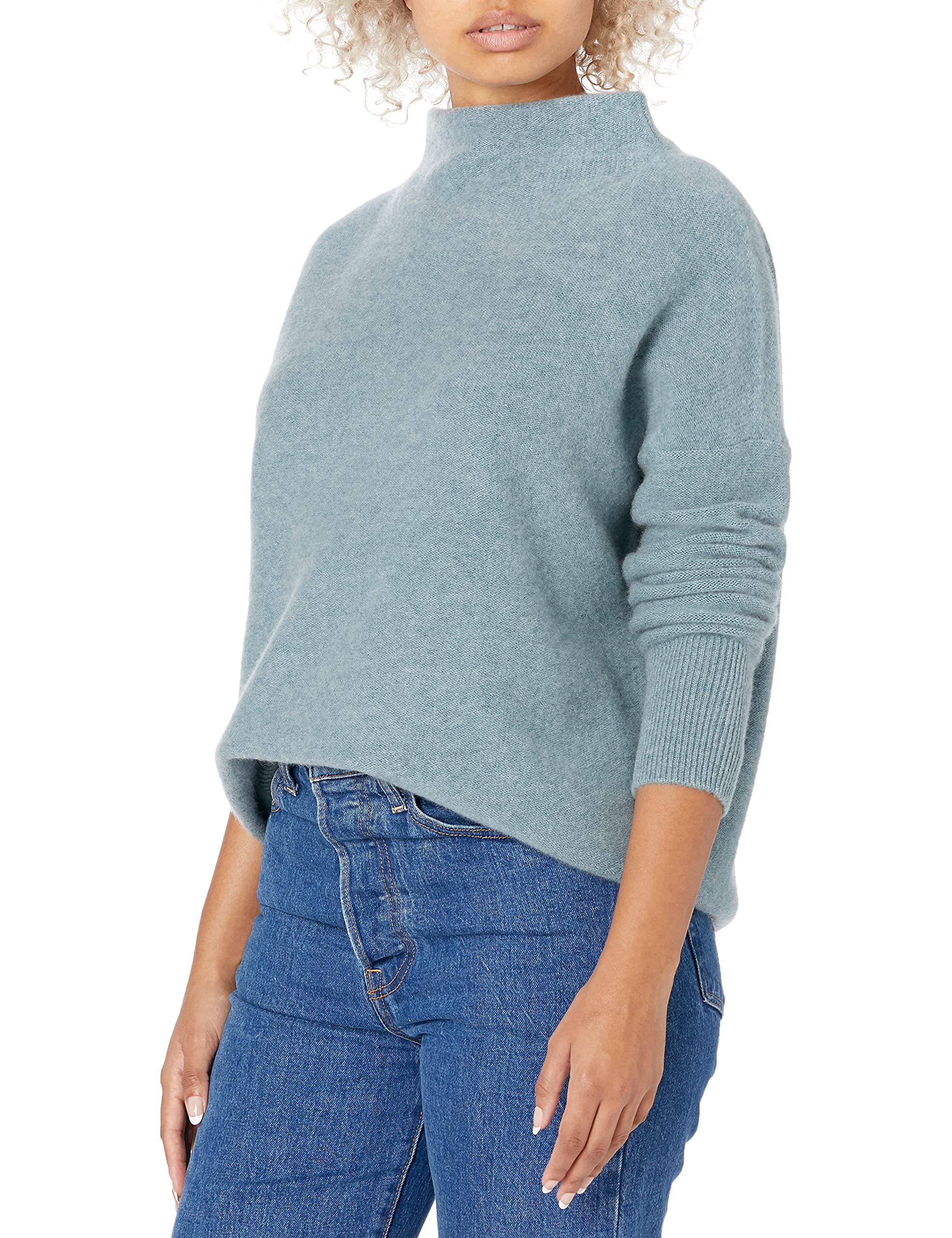 Vince Women's Boiled Wool Funnel Neck Pullover Sweater | Cozy Winter Knit Top for Casual Wear & Office Outfits