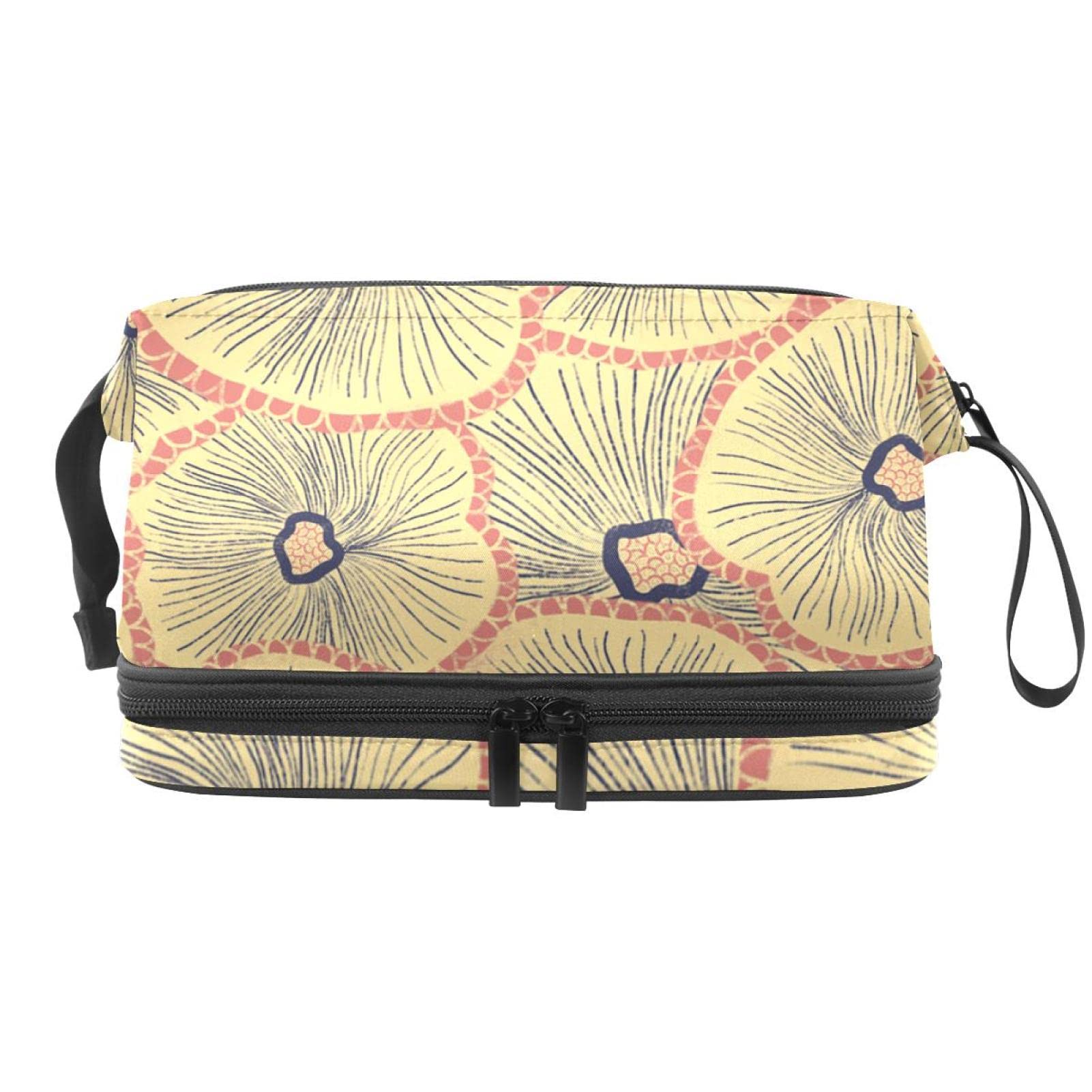 Large Travel Cosmetic Bag for Women - Floral Lotus Flower Makeup Organizer & Toiletry Pouch | Perfect for Vacation, Gym, Business Trips & Daily Essentials Storage