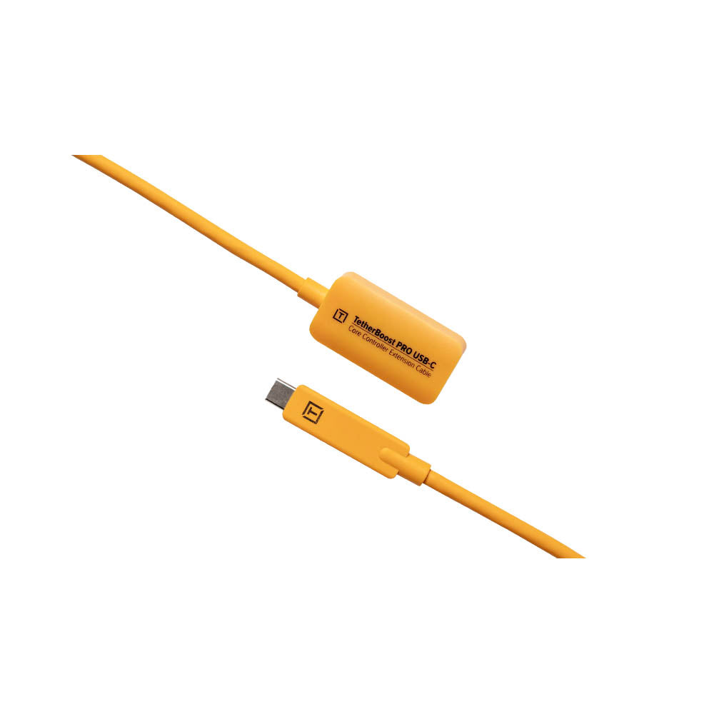TetherBoost Pro 5m (15ft) USB C to USB C Extension Cable for Gaming Controllers - High Visibility Orange - Perfect for PS5, Xbox & PC Gaming Setups