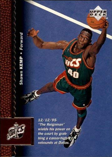 1996-97 Upper Deck #114 Shawn Kemp NBA Basketball Trading Card - Rare Collectible for Fans & Investors - Perfect for Display, Gifts, and Sports Memorabilia Collections