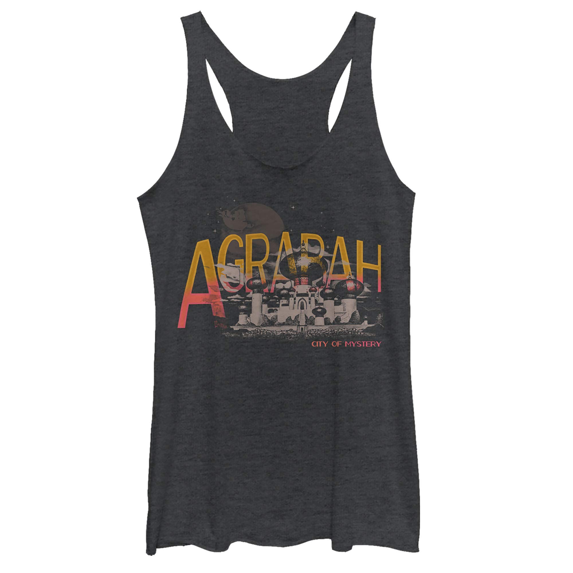 Disney Aladdin Live Action Agrabah Mystery Women's Racerback Tank Top - Vintage Graphic Tee for Disney Fans, Casual Summer Outfit, Cosplay & Theme Park Wear