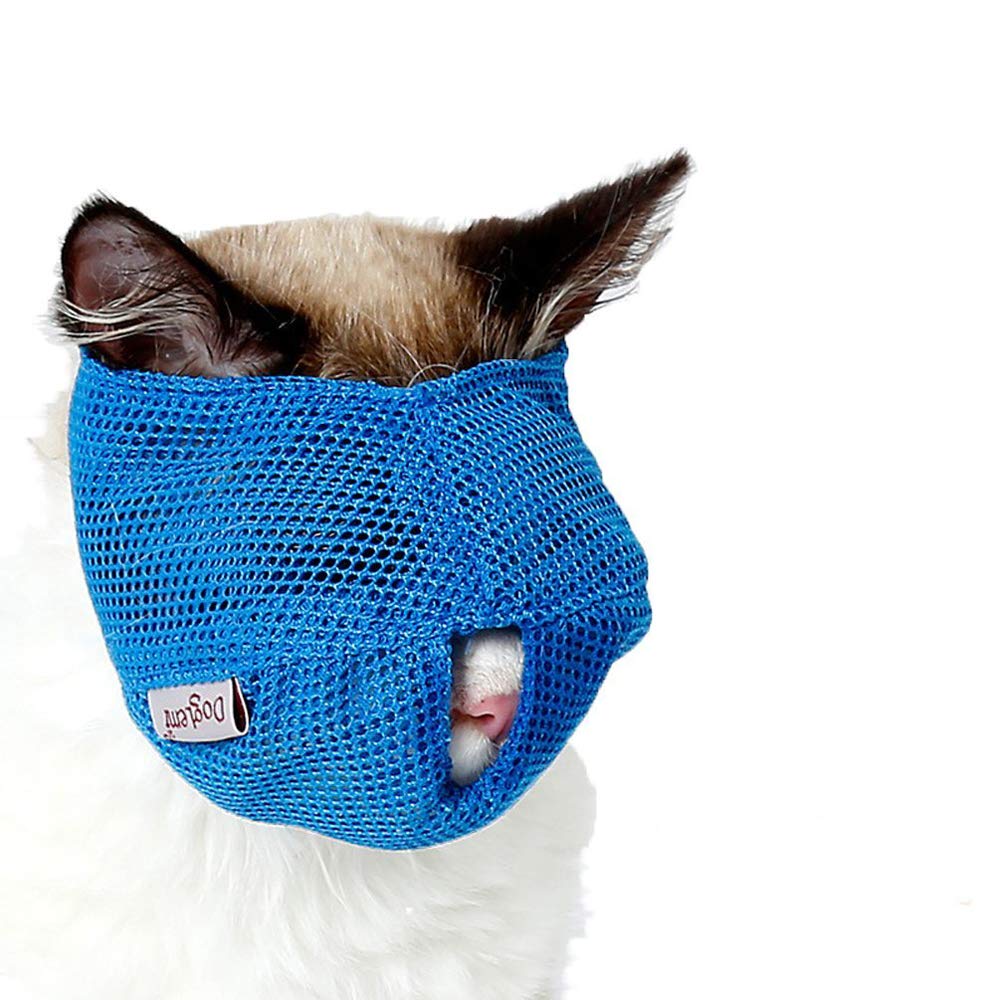 Breathable Cat Muzzle - Adjustable Mesh Cat Mouth Cover for Biting & Meowing Prevention | Safe for Grooming, Vet Visits & Travel